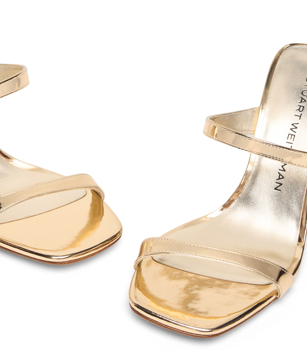 Stuart Weitzman VINNIE WEDGE SLIDE 85 PLATINO SN720LSPPYB