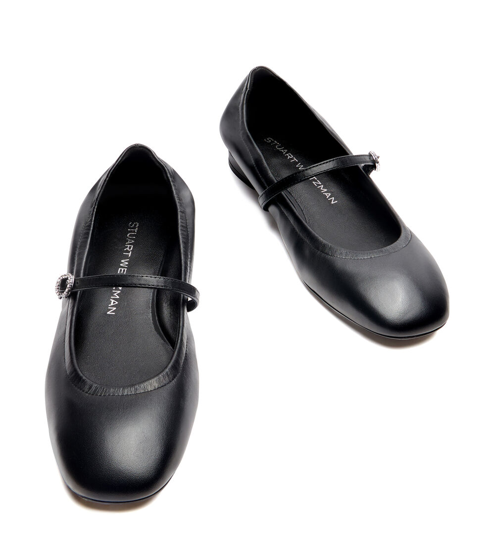 Stuart Weitzman CLARIS BALLET FLAT BLACK SI573SMOBLK