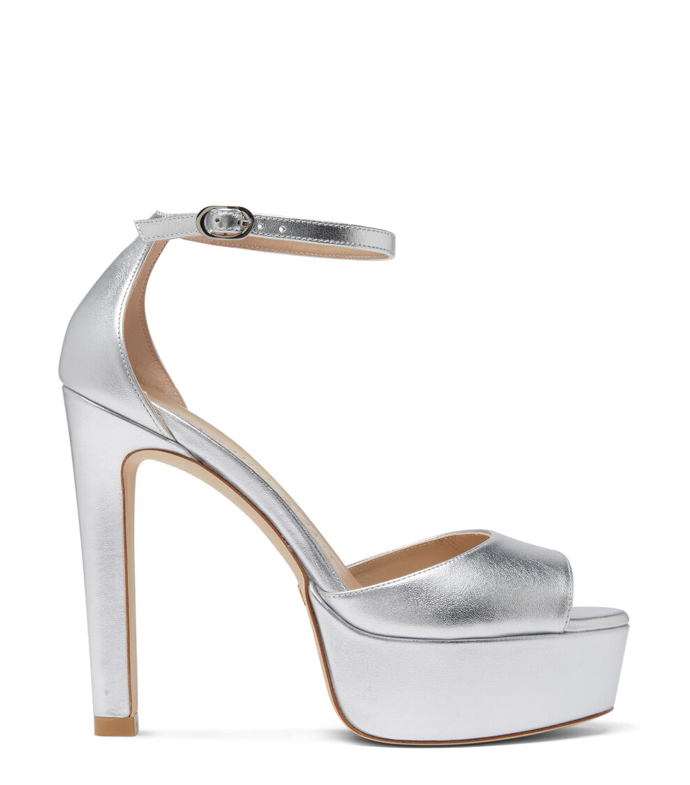 Stuart Weitzman DISCOPLATFORM SANDAL SILVER SA581LIDSLV