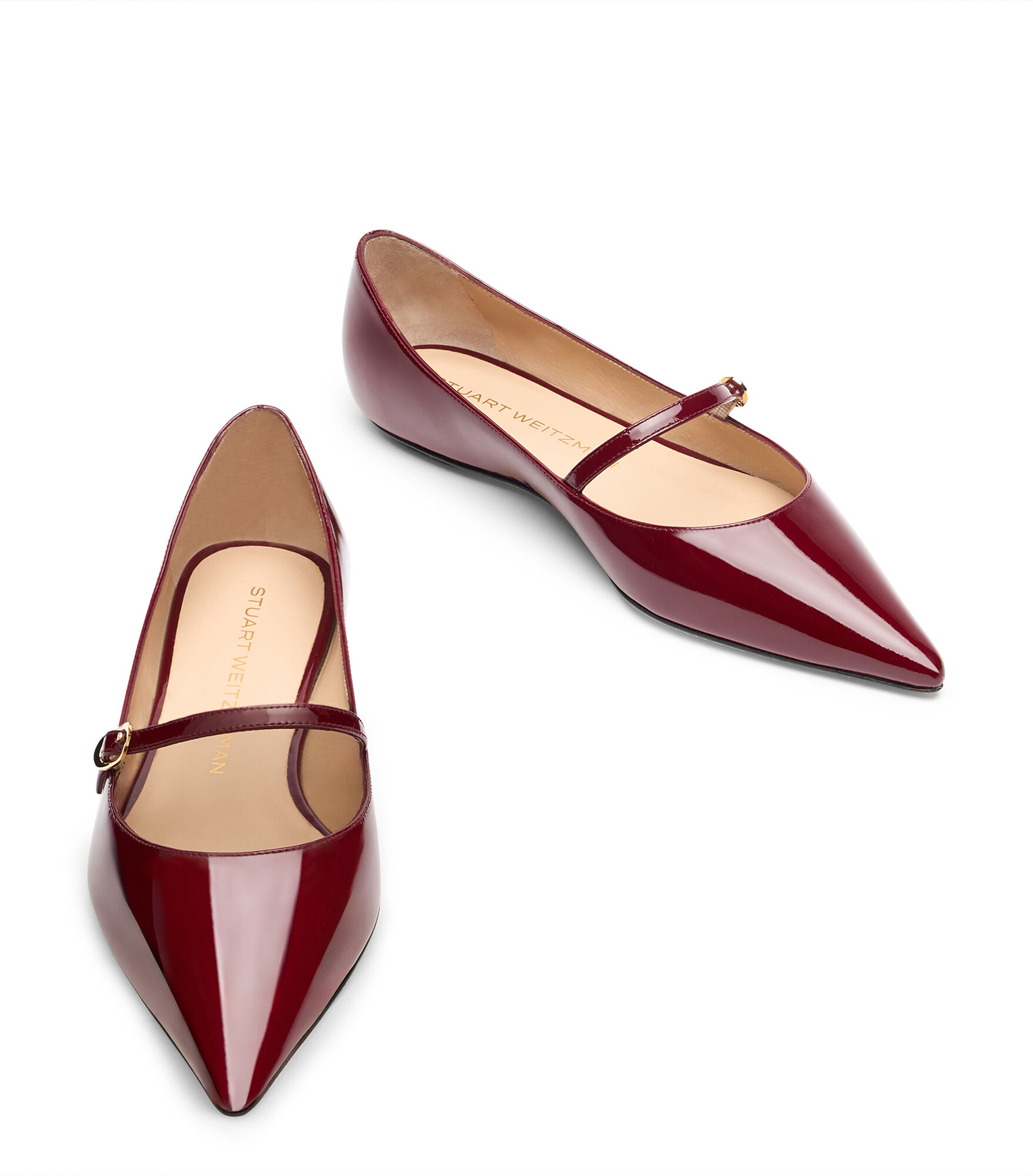 Stuart weitzman red flats on sale