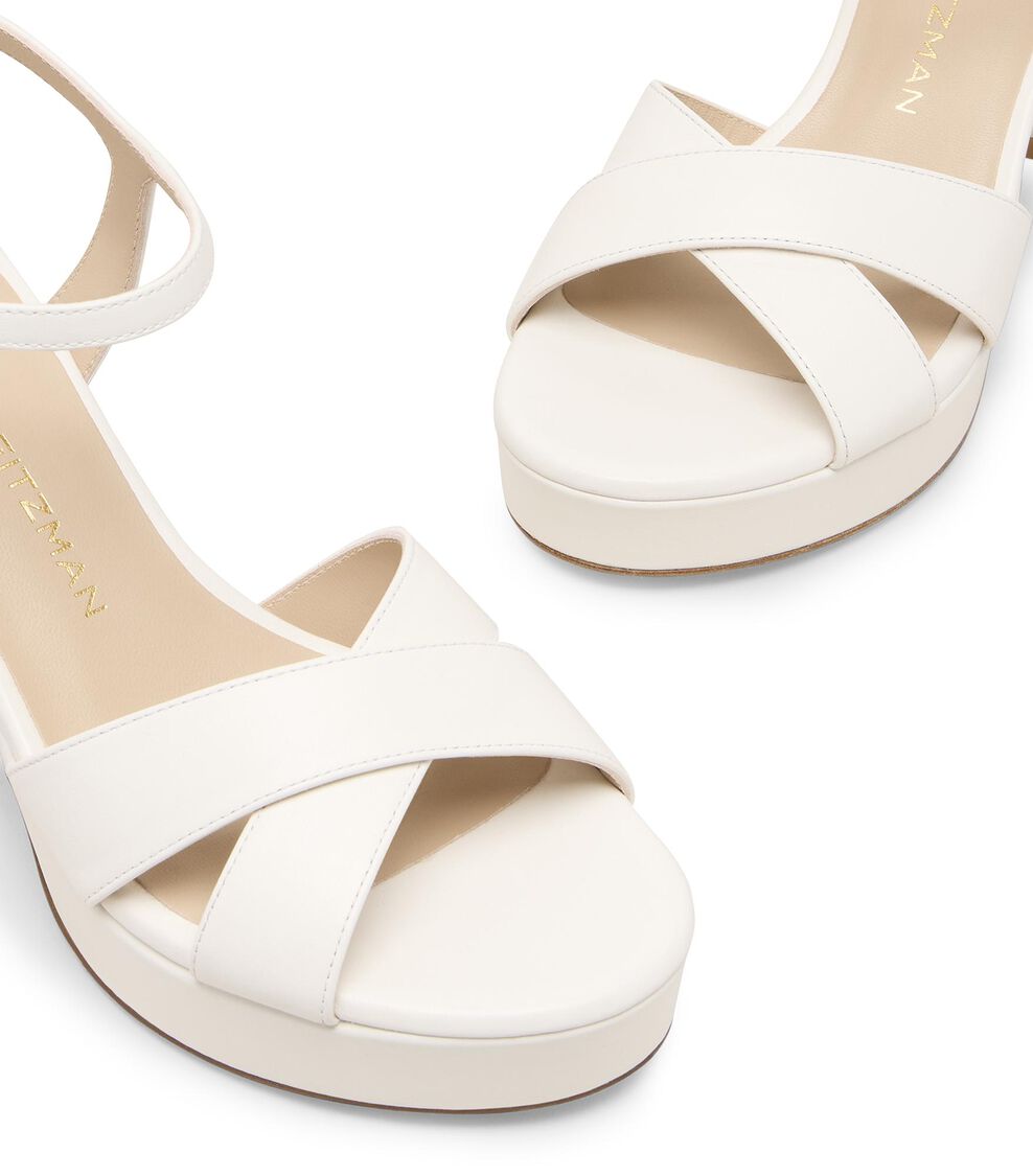 Stuart Weitzman DAYNA PLATFORM 80 CREAM SL039SMOCRM