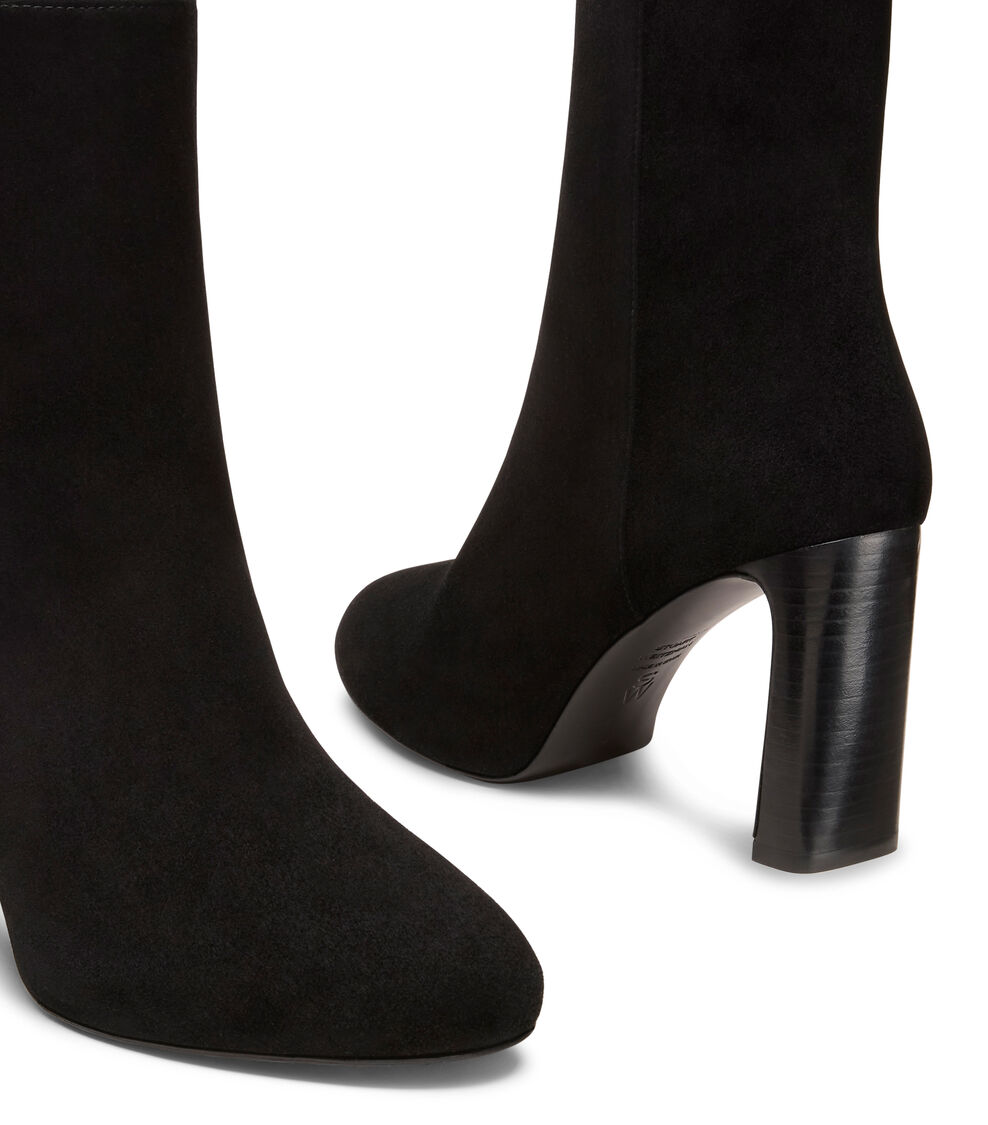 Stuart Weitzman BABETTE PLATFORM ZIP BOOTIE BLACK SM996SDKBLK