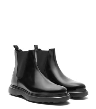 Stuart Weitzman Black Chelsea Boots Sleek Leather Design Stuart Weitzman - Celina leather Chelsea boots | Plush main image 4