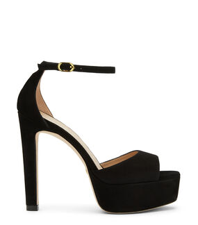 Stuart Weitzman DISCOPLATFORM SANDAL SCHWARZ SA579SUEBLK