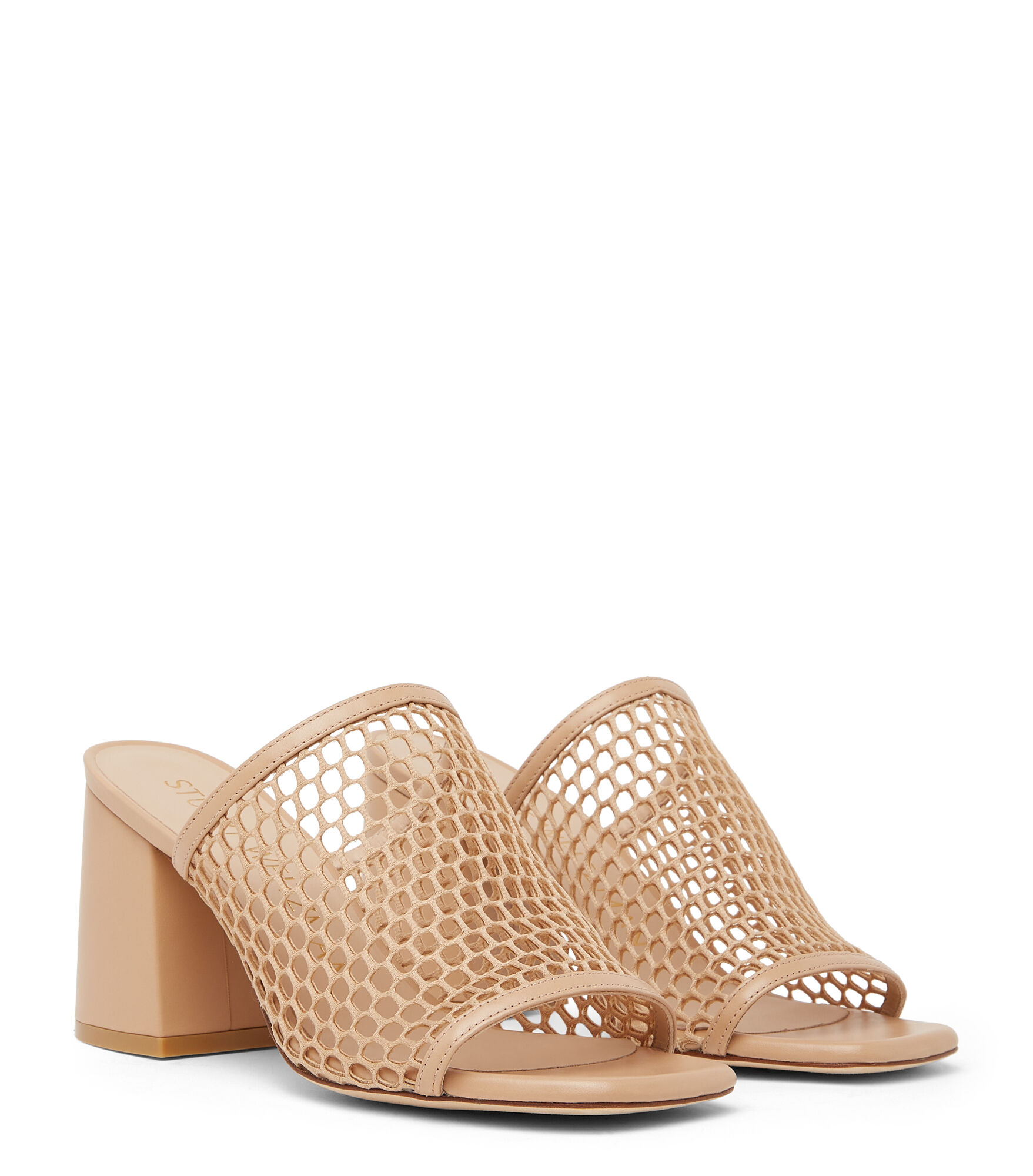 CAYMAN 85 BLOCK SLIDE in NATURAL for Women Stuart Weitzman