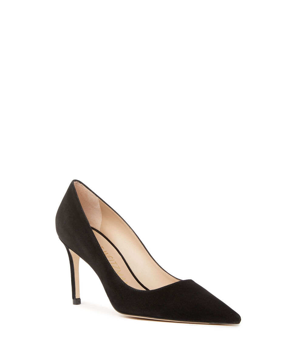 Stuart Weitzman STUART 85 PUMP BLACK SA273SUEBLK