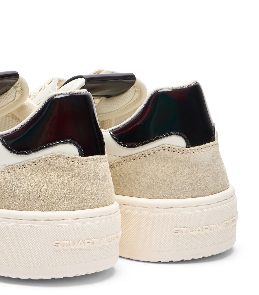 Stuart Weitzman SW COURTSIDE MONOGRAM SNEAKER BUTTER/GLAZE/BLACK SJ510CSLXF1