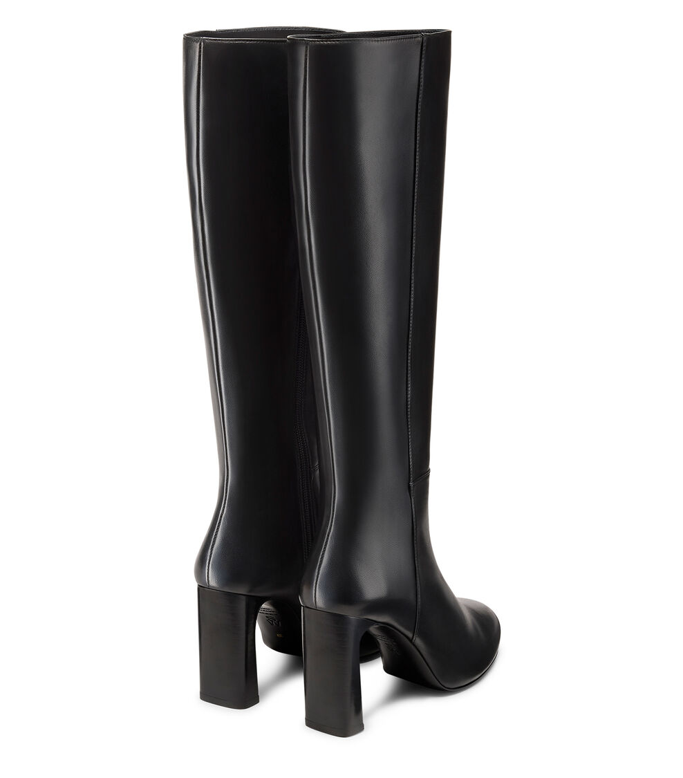 Stuart Weitzman BABETTE PLATFORM ZIP BOOT BLACK SN000DEKBLK
