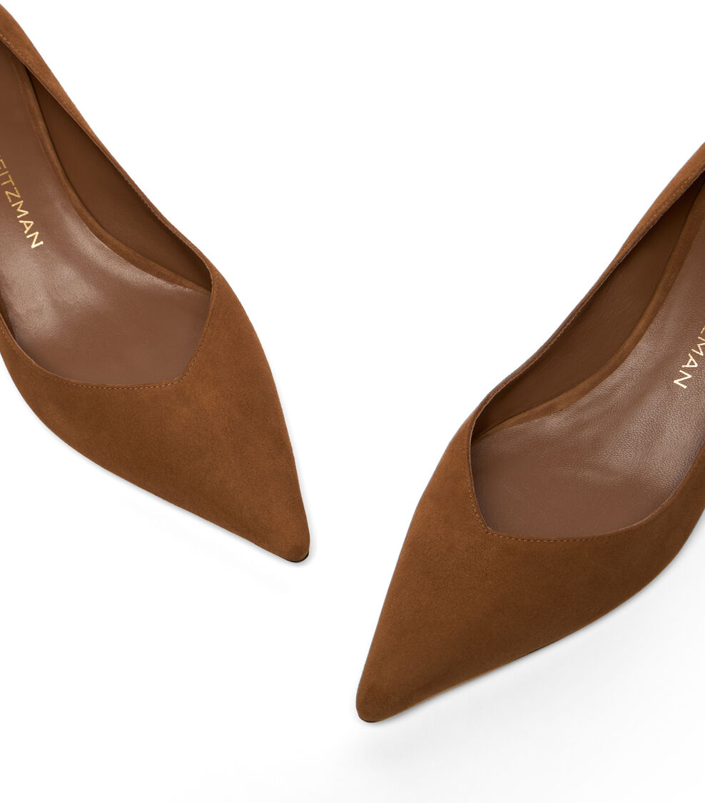 Stuart Weitzman EVA 35 PUMP TOASTED ALMOND SG891SUEQPI