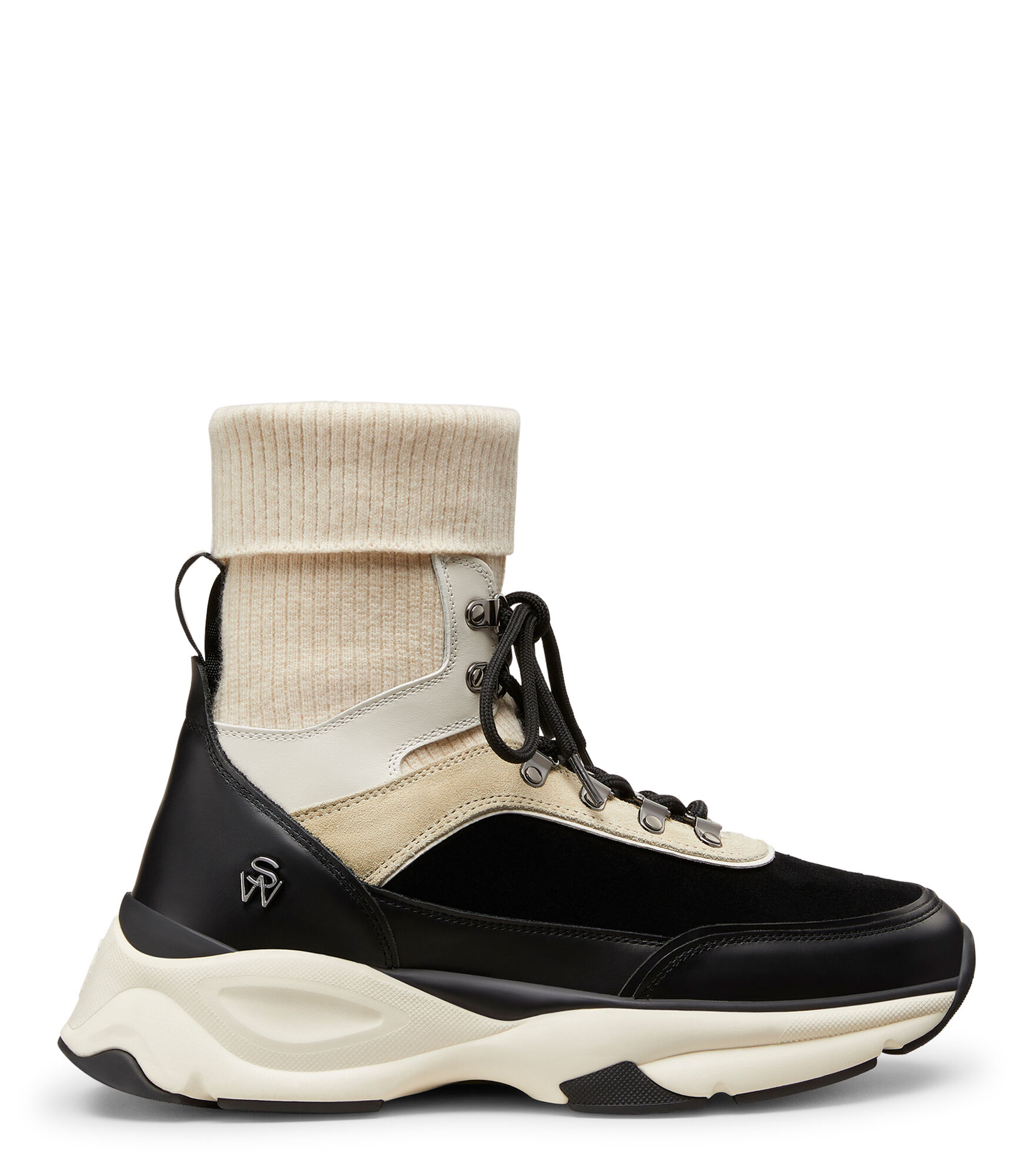 SW HIKER HIGH-TOP TRAINER, Last chance, /, CUIR DE VEAU/DAIM/CASHMERE - Stuart Weitzman - Modalova