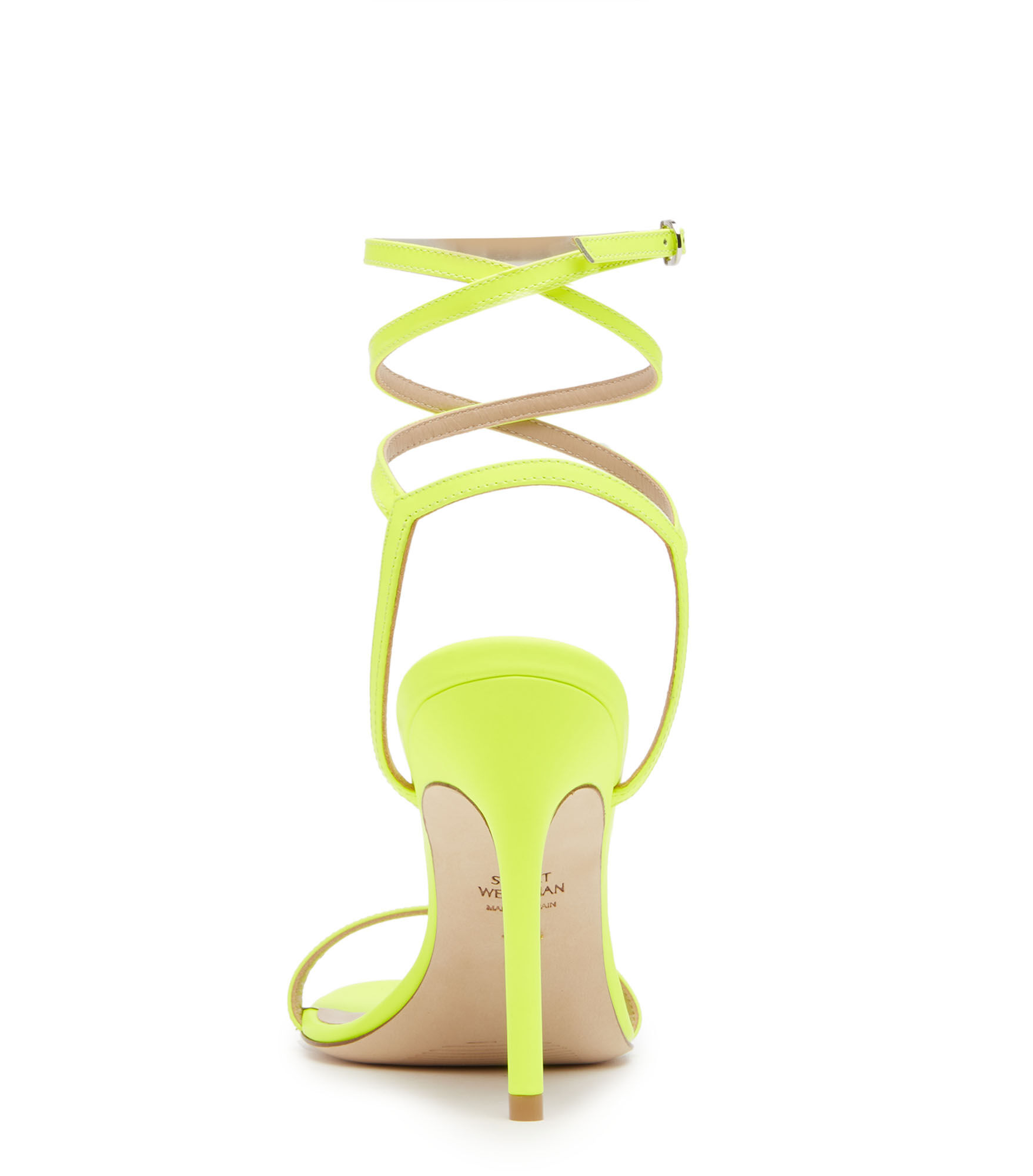 BARELYNUDE 100 WRAP SANDAL in NEON YELLOW for Women Stuart Weitzman