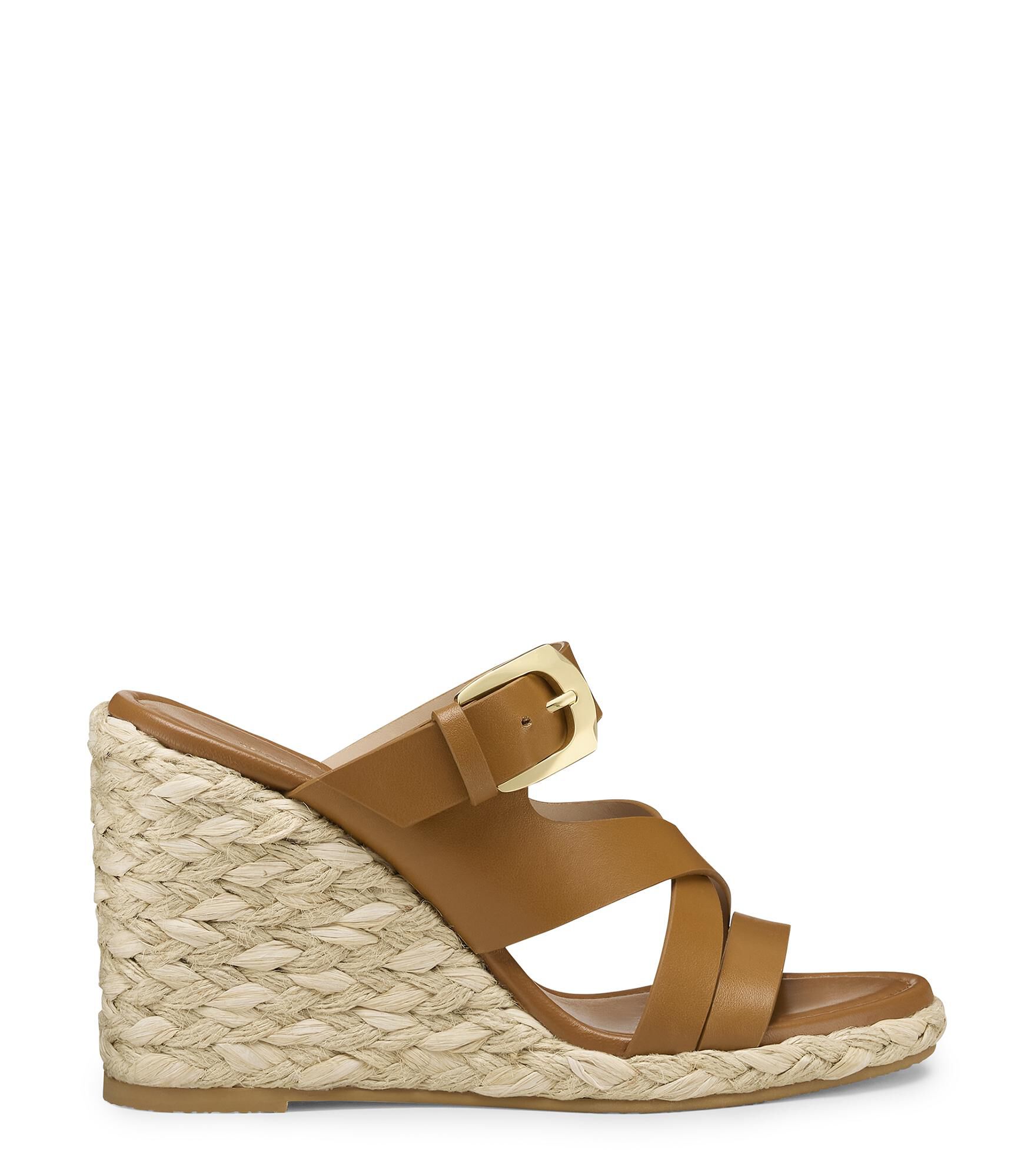 Stuart Weitzman, SAI ESPADRILLE WEDGE, WEDGES, BOHO TAN, SMOOTH CALF