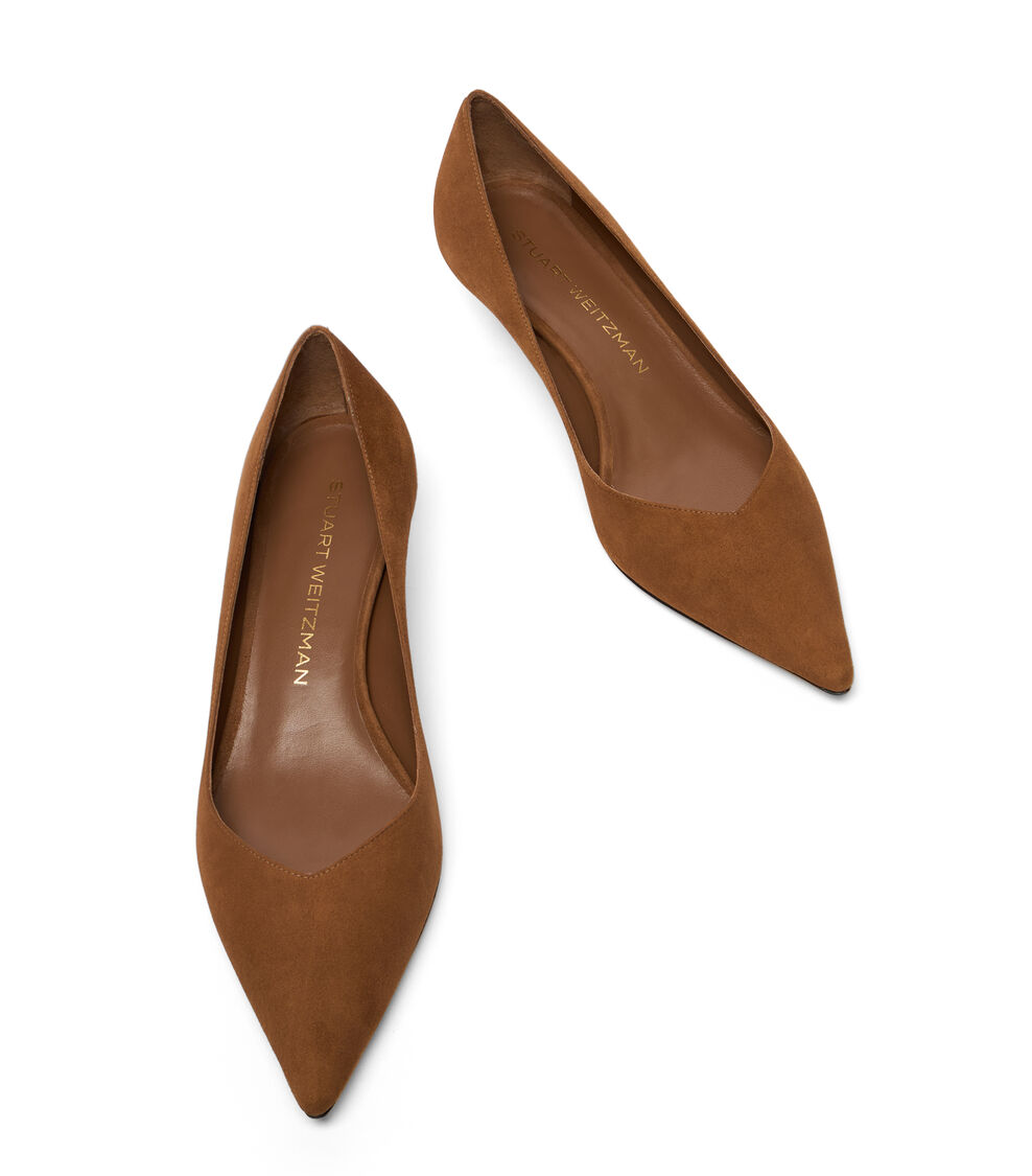 Stuart Weitzman EVA 35 PUMP TOASTED ALMOND SG891SUEQPI