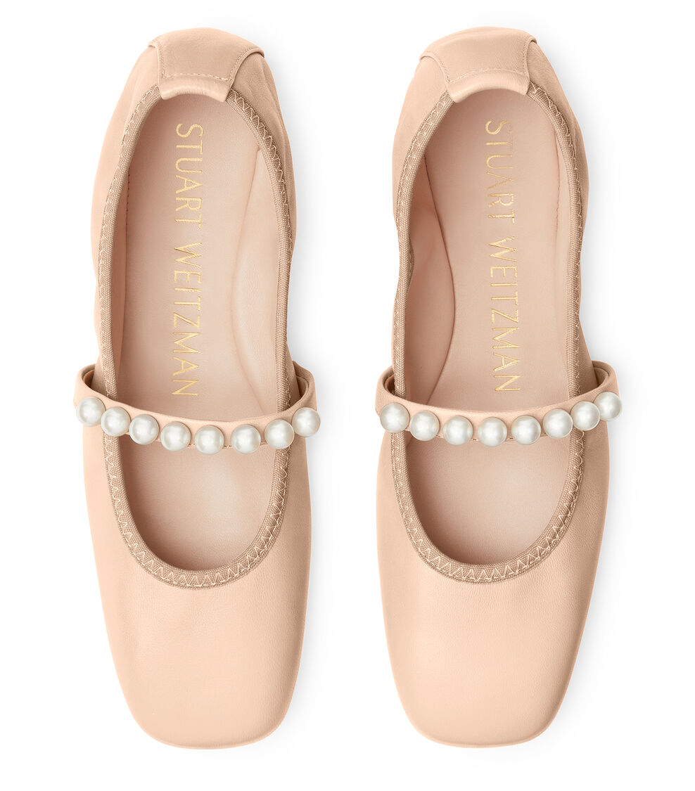 Stuart Weitzman GOLDIE BALLET FLAT POUDRE SF896LARQ24