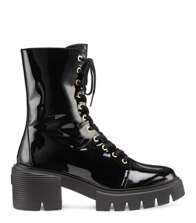 Stuart Weitzman SOHO BOOTIE NOIR SC238PATBLK