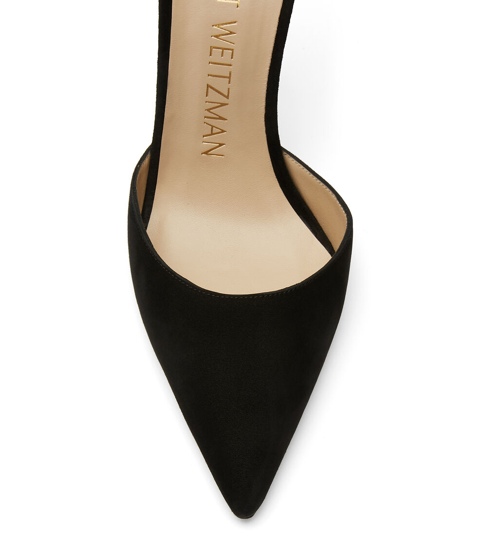 Stuart Weitzman STUART 110 STRAP PUMP BLACK SB890SUEBLK
