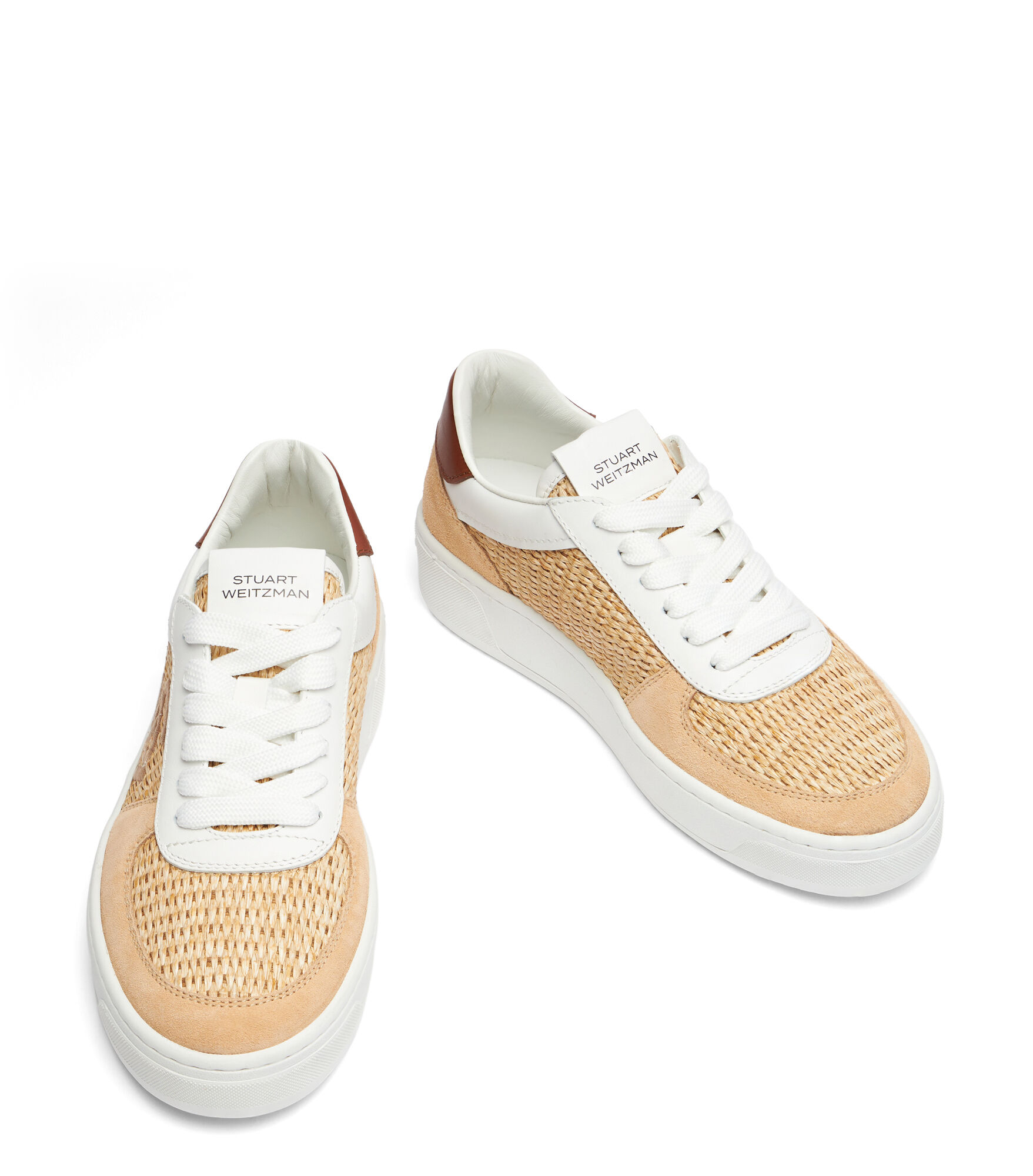 SW COURTSIDE LOGO SNEAKER in SAND for Women Stuart Weitzman UK