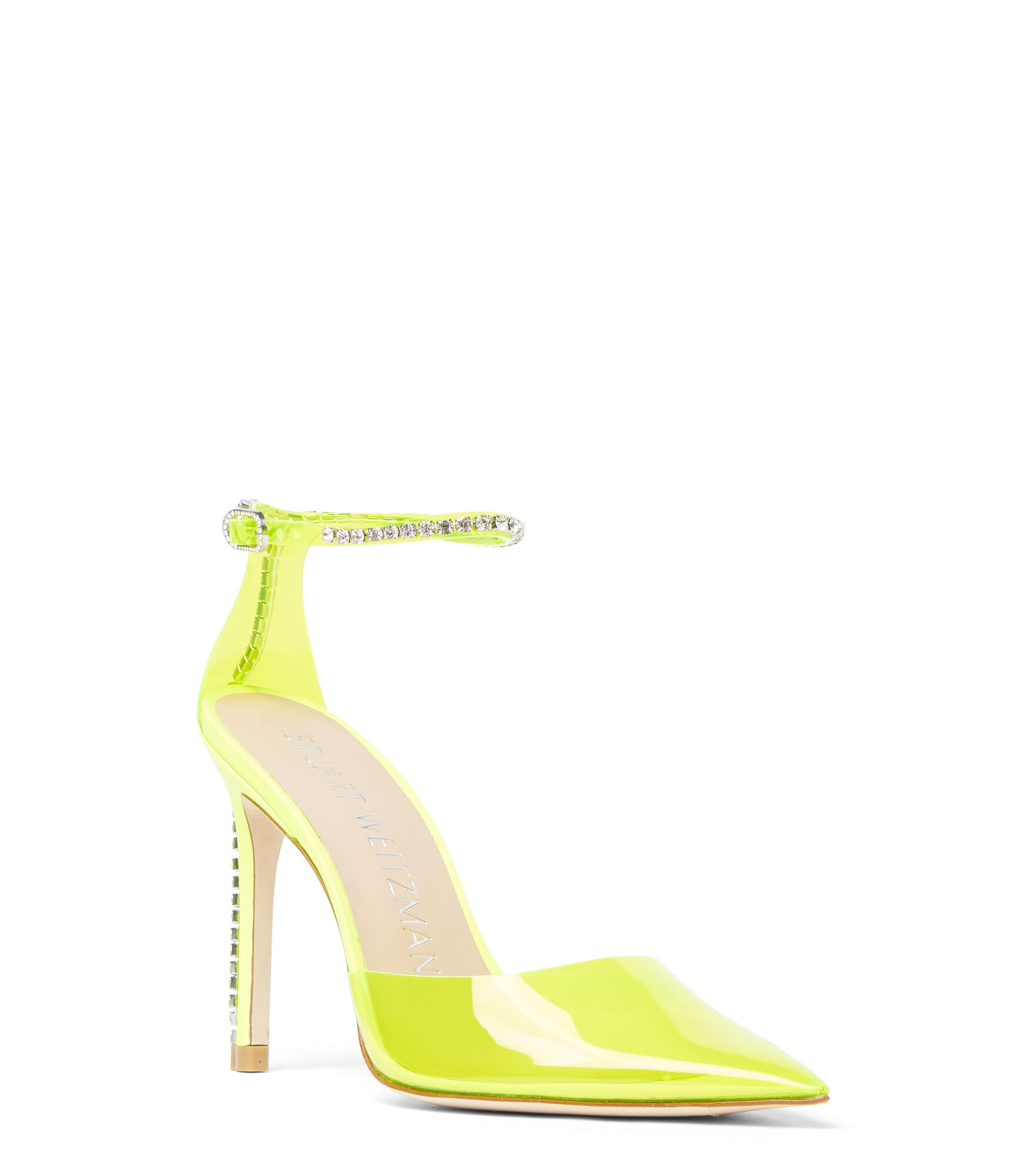 Neon yellow pointed heels shop