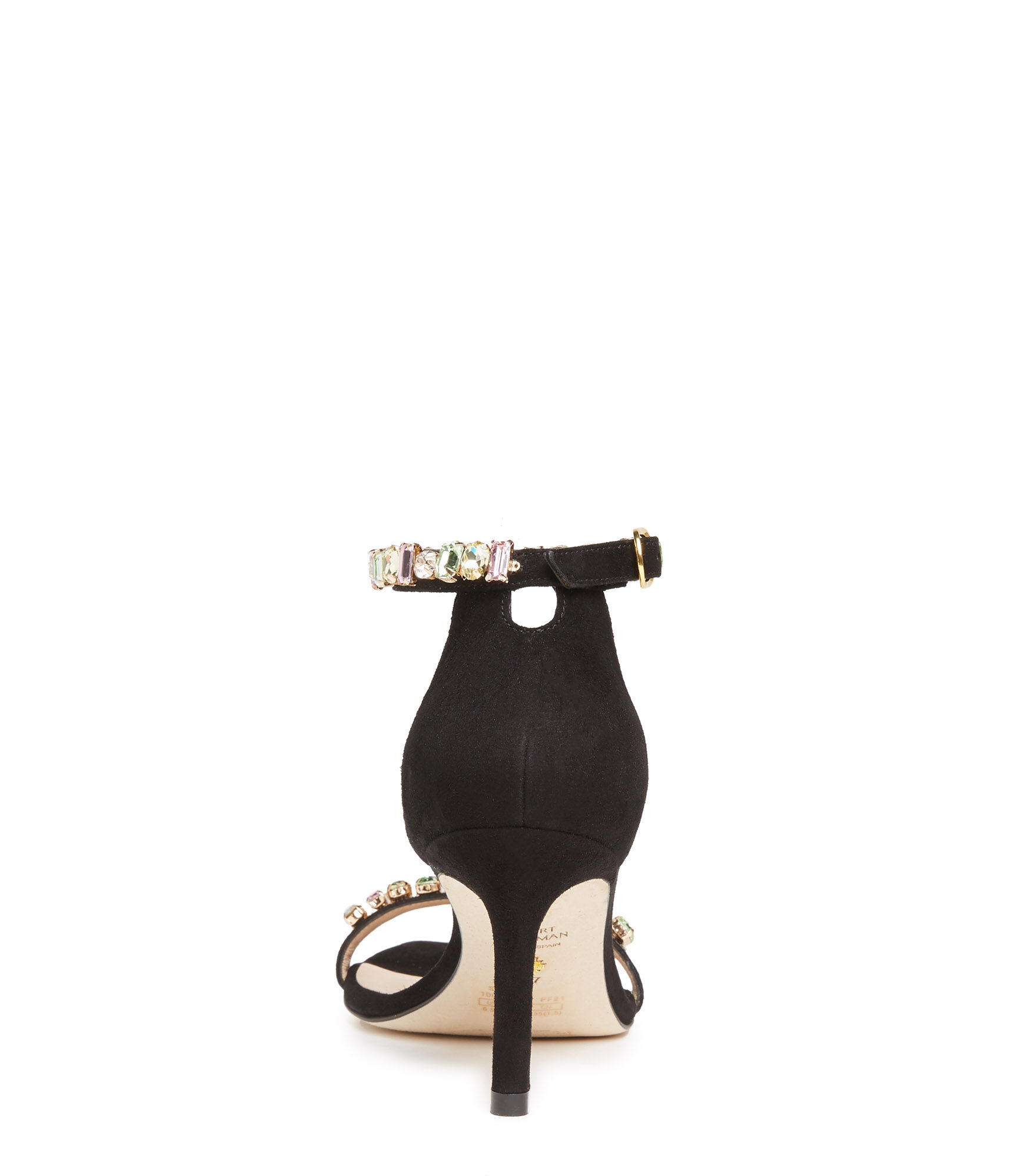 NUNAKEDSTRAIGHT GEM SANDAL in BLACK for Women | Stuart Weitzman®