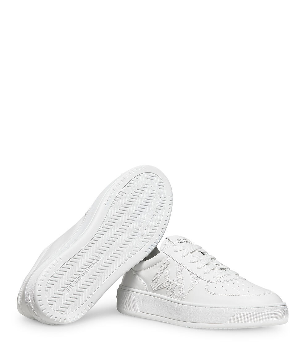 Stuart Weitzman SW COURTSIDE MONOGRAM SNEAKER Stuart Weitzman SW COURTSIDE MONOGRAM SNEAKER WHITE SH329CLHWHT