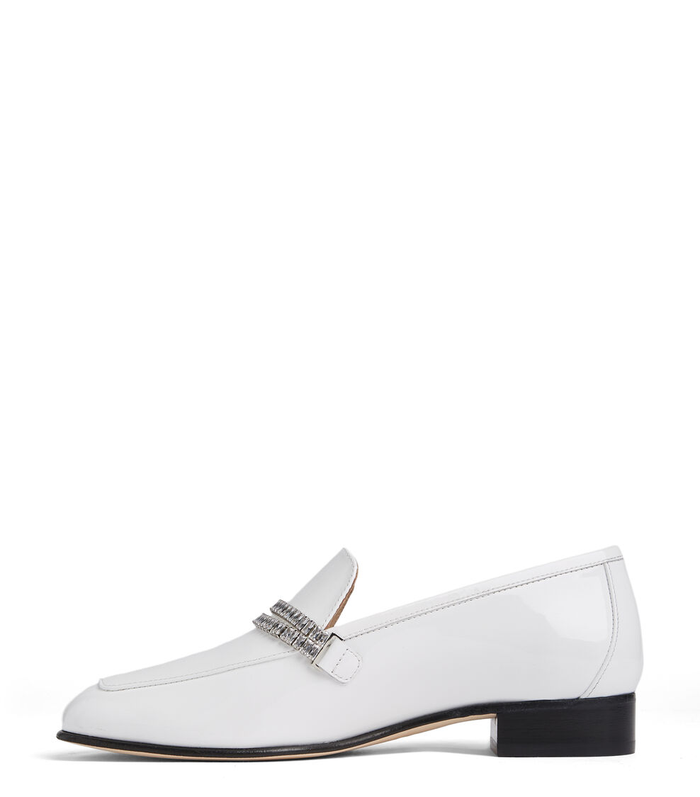 Stuart Weitzman SUPERGLAM LOAFER WHITE SE104PATWHT