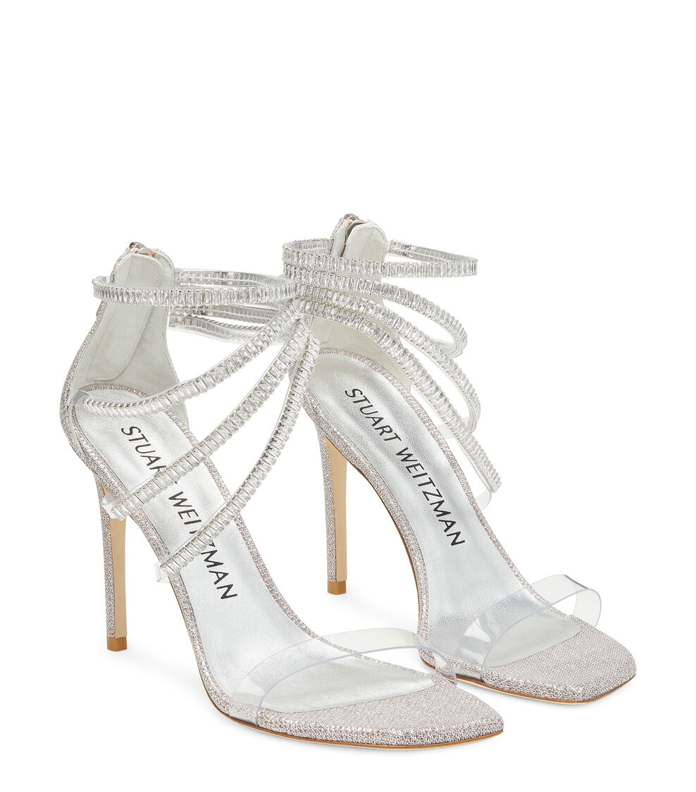 Stuart Weitzman SUPERGLAM 100 STRAP SANDAL ROSEWATER SE092NENSV6