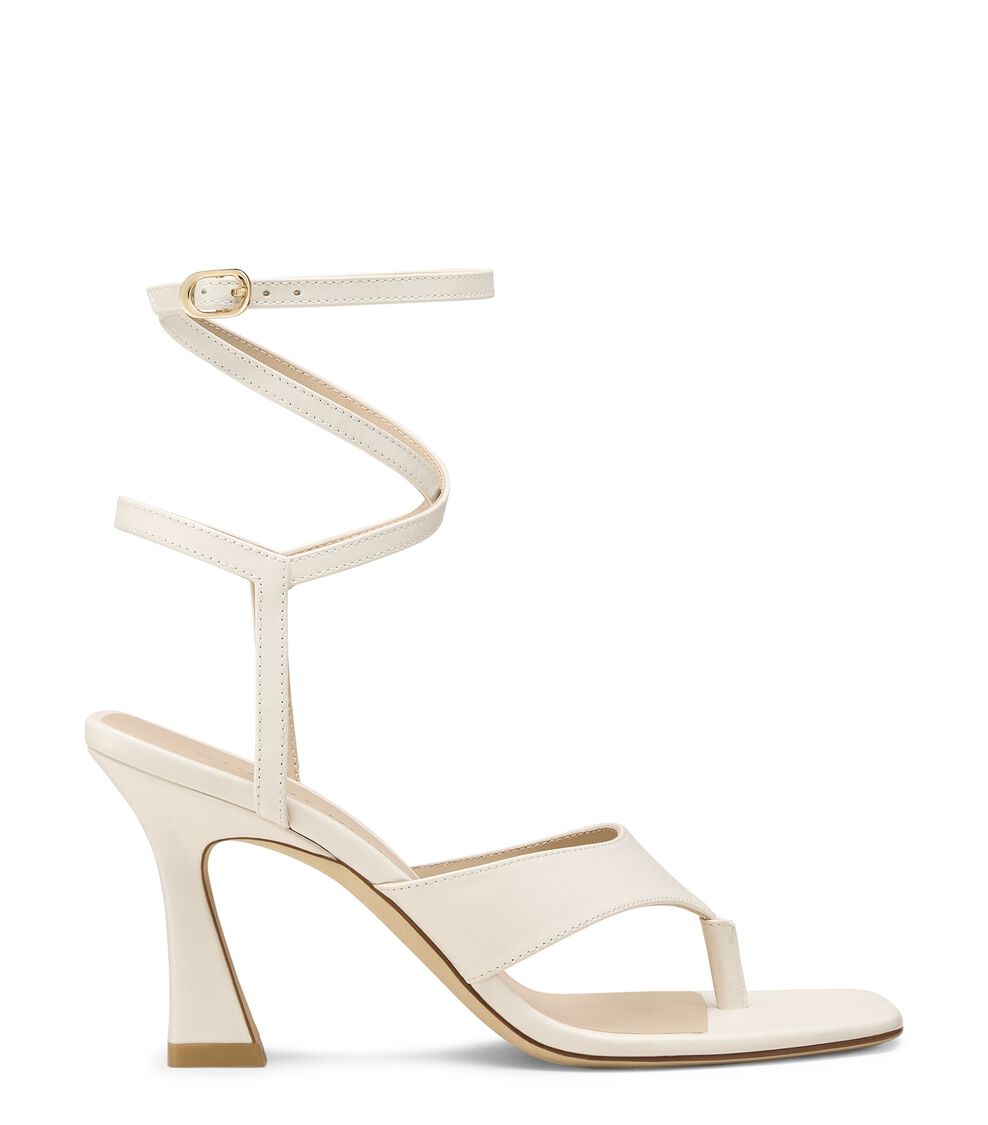 Stuart Weitzman VINNIE WRAP THONG 85 CREAM SN738SMOCRM