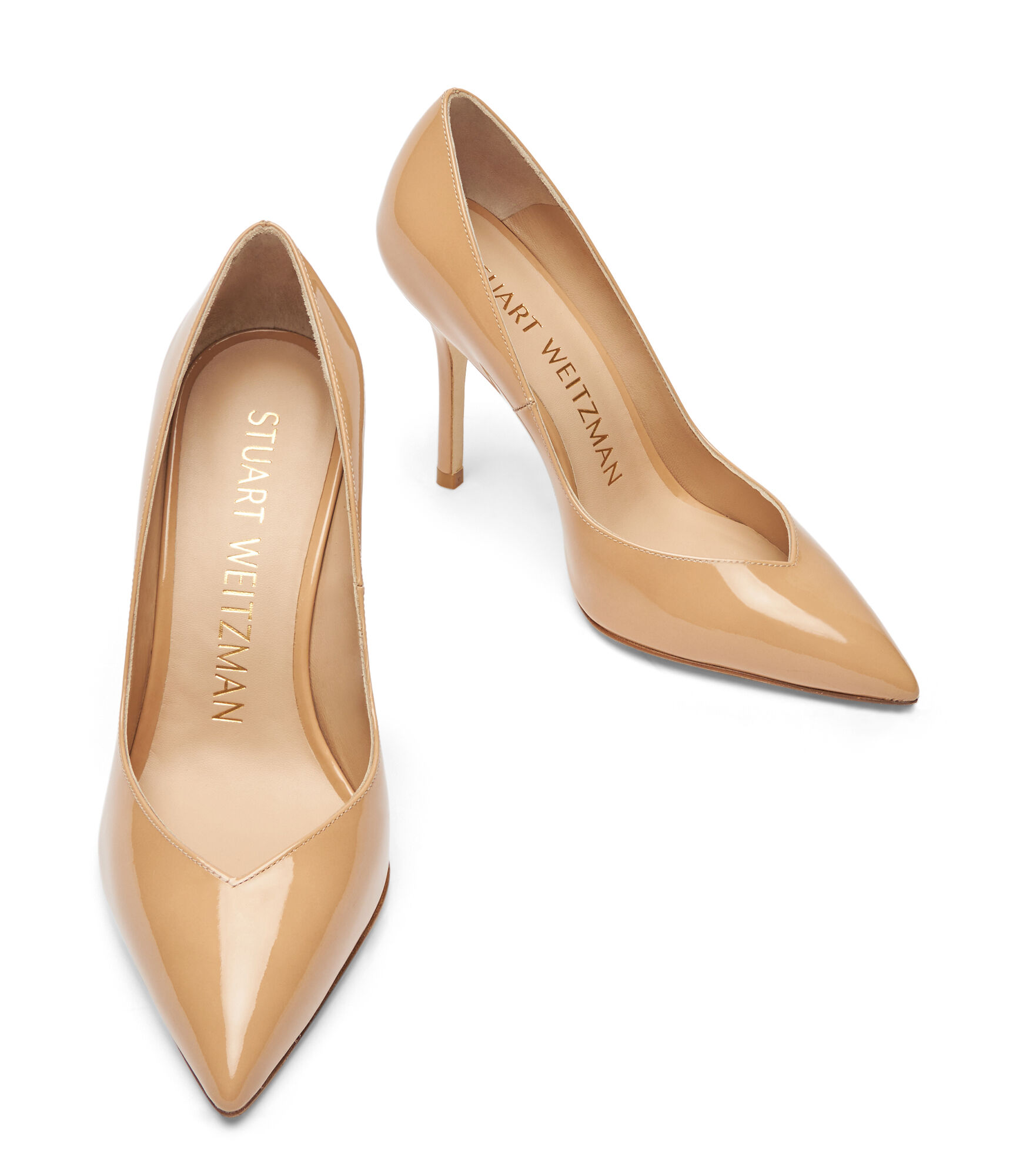 Stuart weitzman royal patent leather pumps hot sale