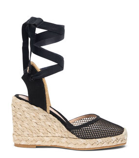 Stuart Weitzman MARGUERITA BLACK/BLACK/NATURAL SK889NEUXZJ