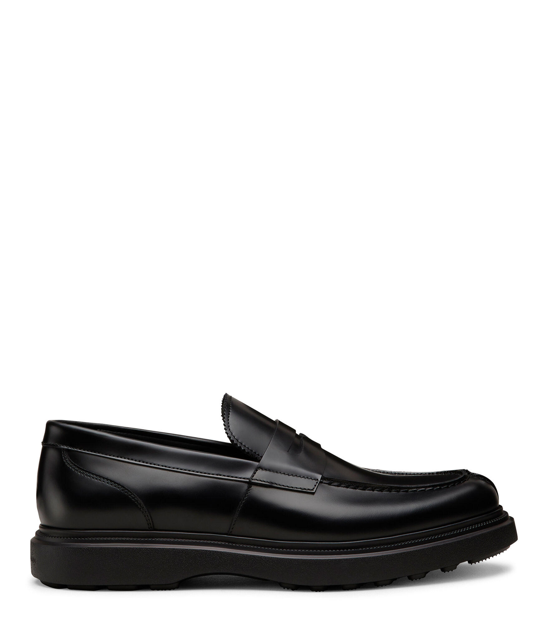Shop Stuart Weitzman , Alvin, Loafers, Black, Brushed Calf