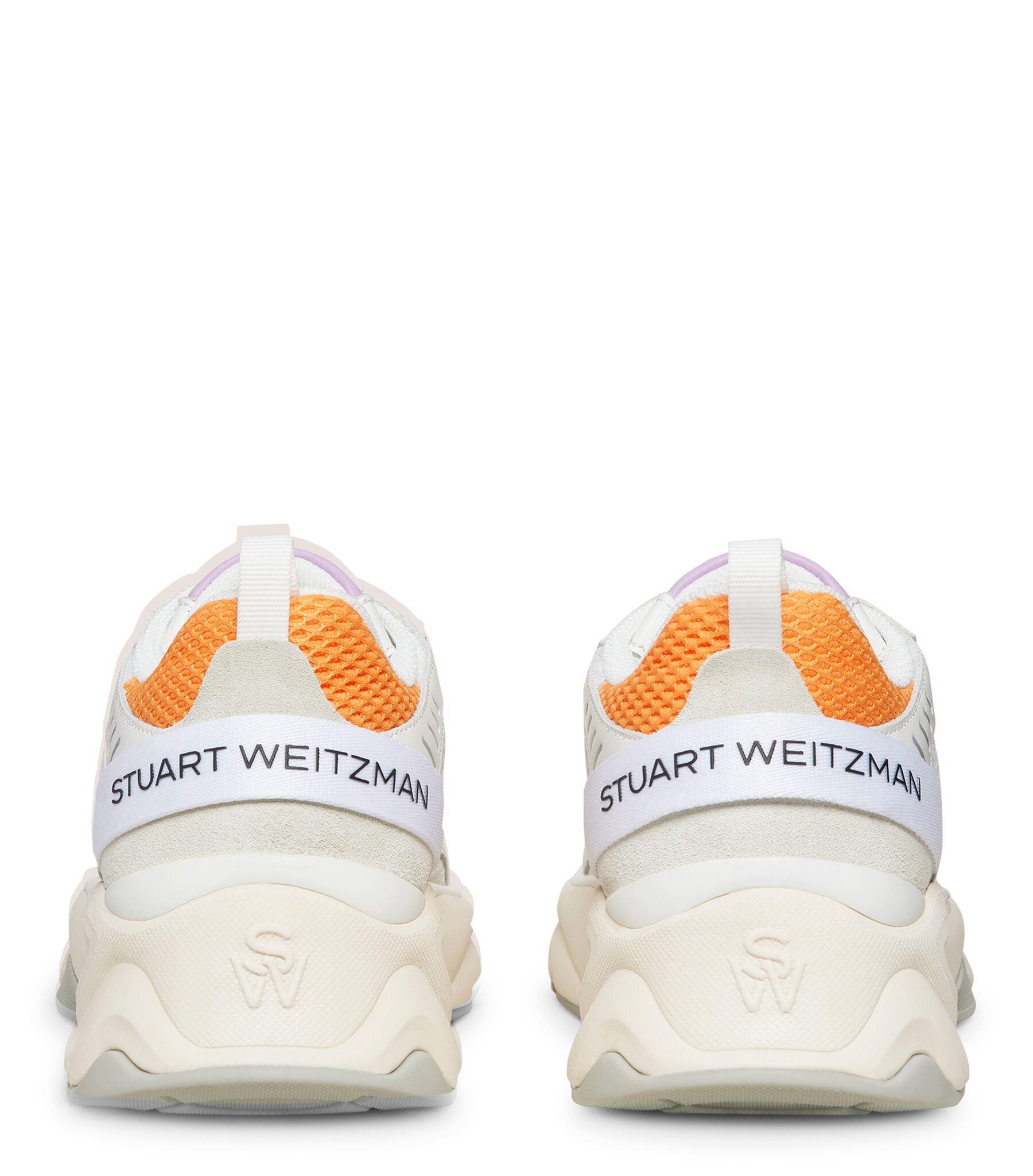 STUART WEITZMAN SWレースアップトレーナー SW TRAINER in WHTE/COOL GREY MULTI/COOL GREY for Women