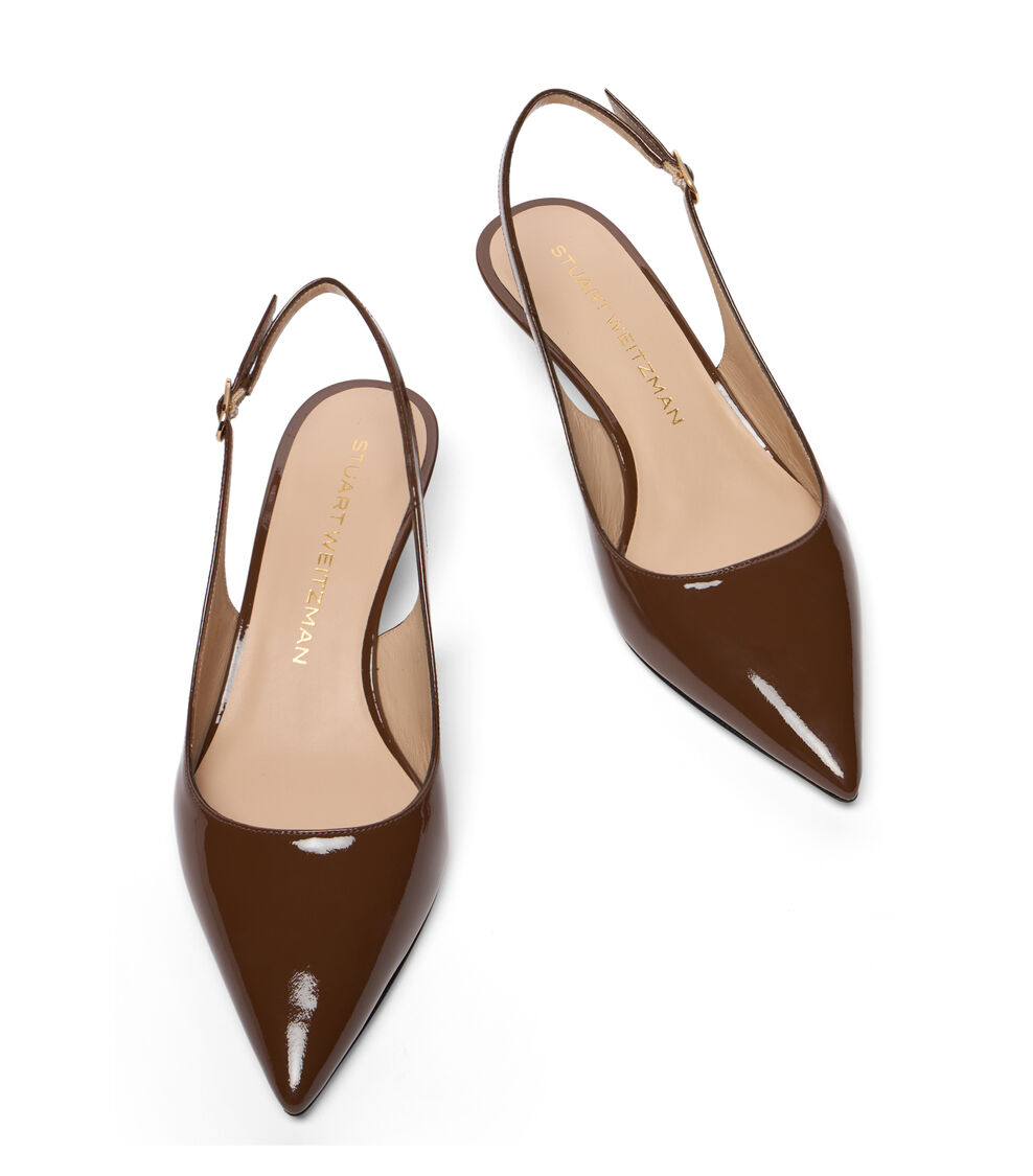 Stuart Weitzman STUART SCULPT SLINGBACK 35 WALNUT SL435PATWAL