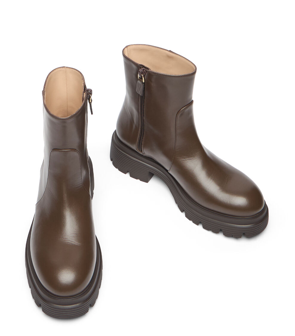 Stuart Weitzman HUDSON LITE ZIP BOOTIE WALNUT SM560SMOWAL