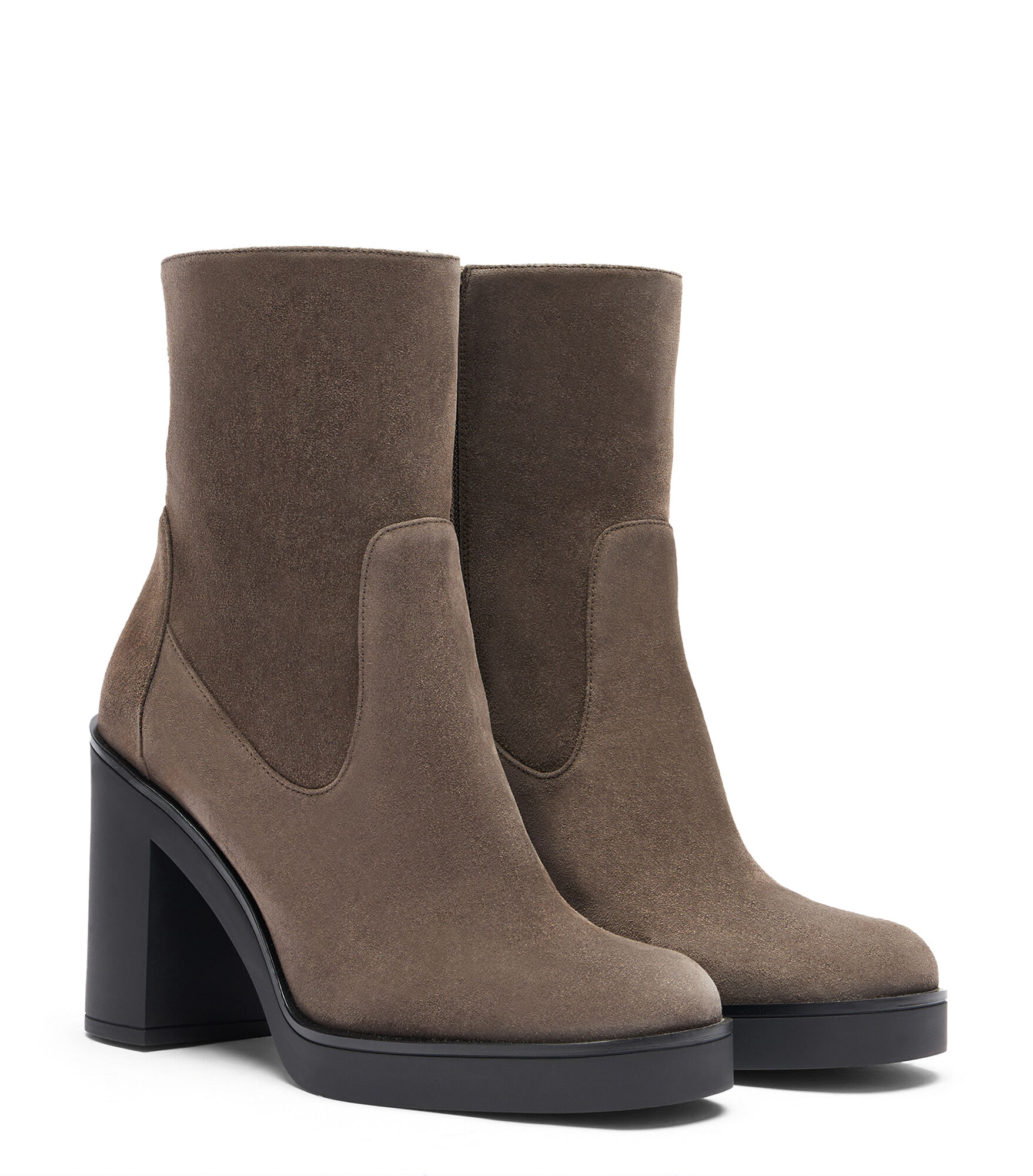 BETHENNY 80 ZIP BOOTIE in CHARCOAL for Women Stuart Weitzman
