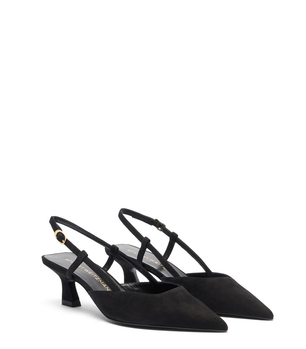 Stuart Weitzman VINNIE 50 SLINGBACK Stuart Weitzman VINNIE 50 SLINGBACK BLACK SJ433SUEBLK