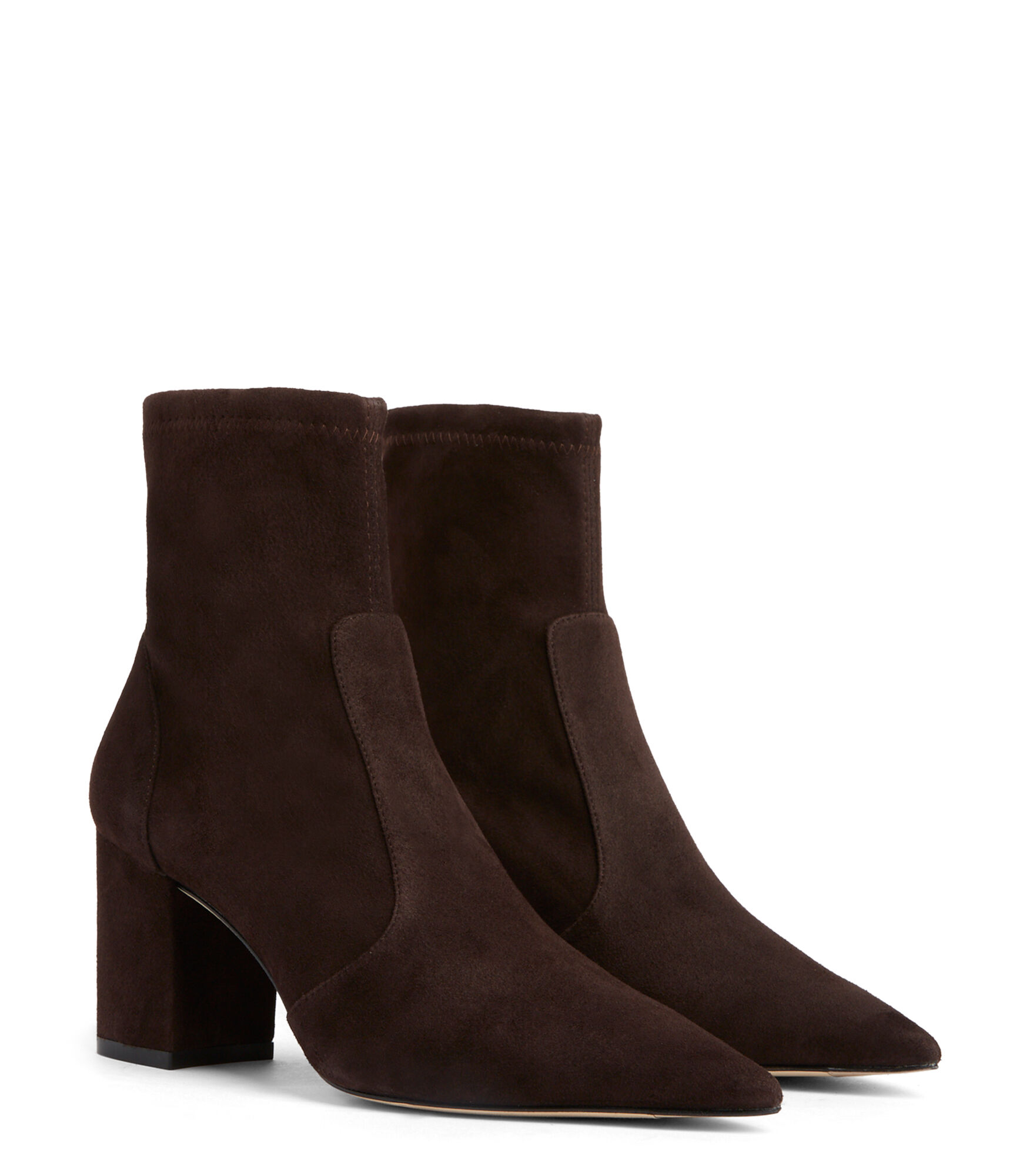 Stuart weitzman black suede ankle boots discount