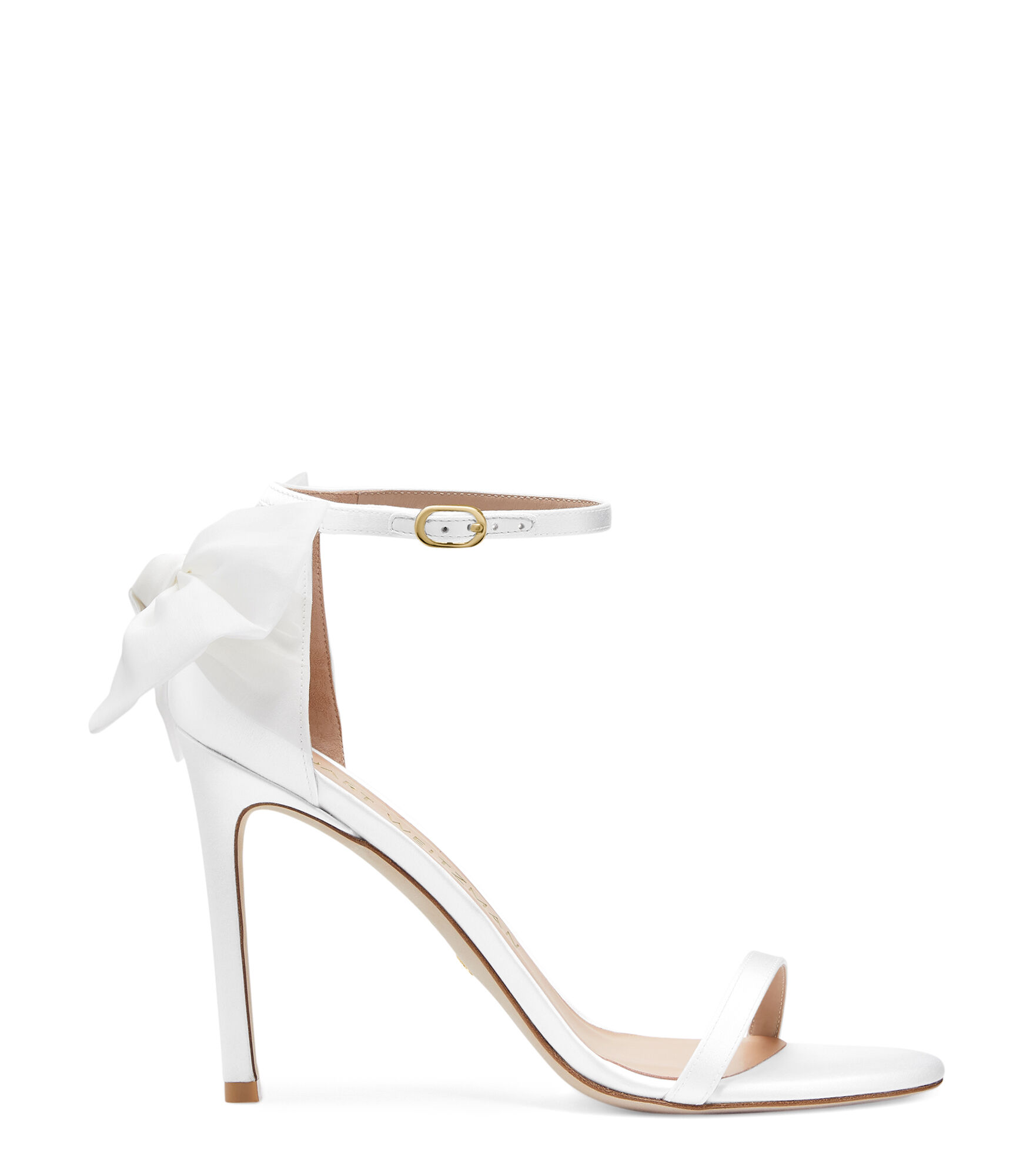 NUDISTSONG MESH BOW in WHITE for Women Stuart Weitzman