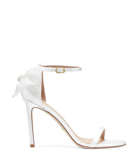 Stuart Weitzman NUDISTSONG MESH BOW WHITE S5854SAKQTT