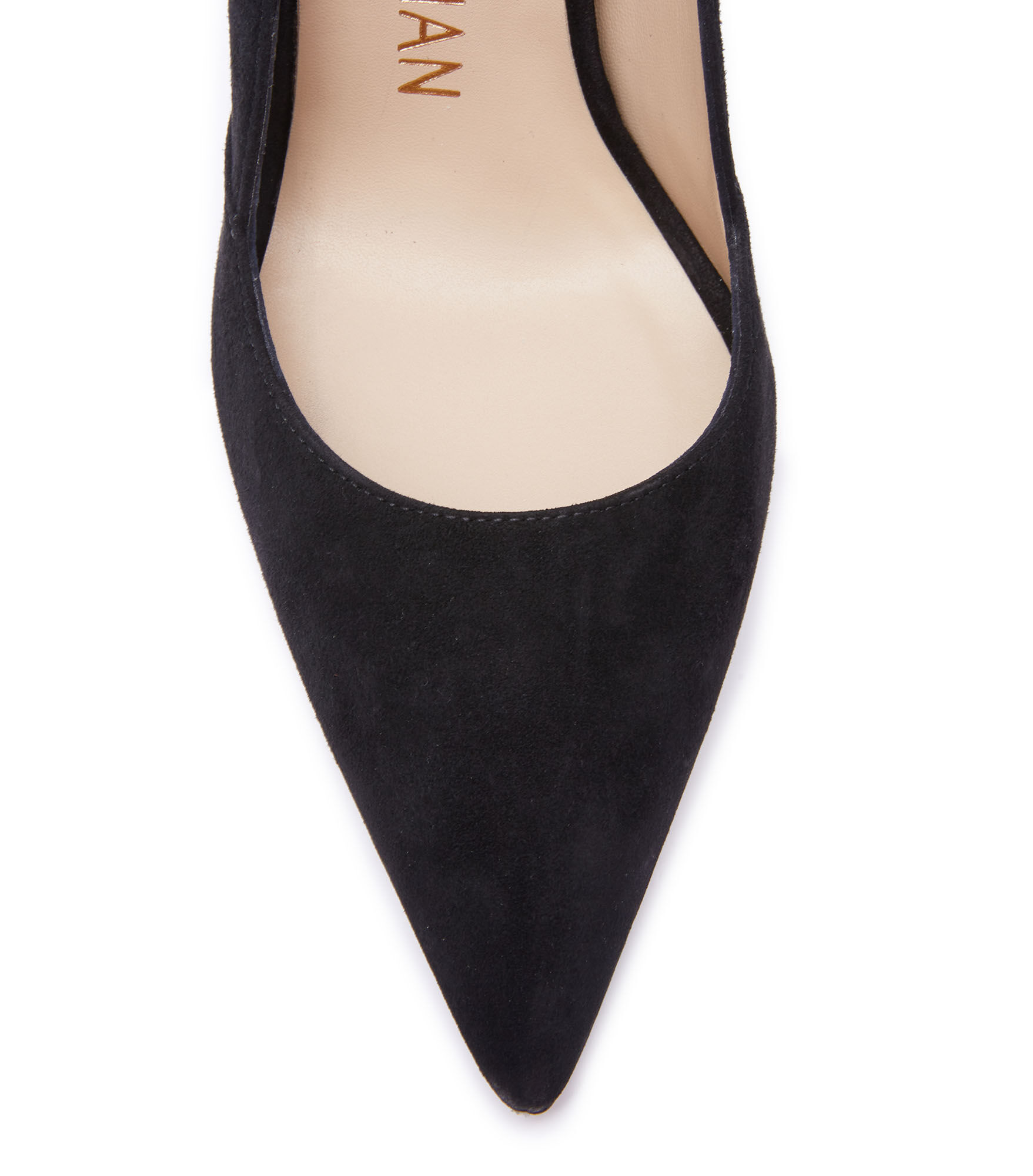 Stuart weitzman black suede pumps discount