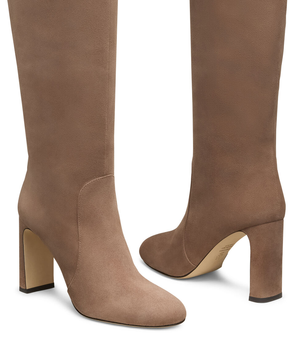 Stuart Weitzman BABETTE OVER-THE-KNEE TUBO 85 TAUPE SM452SUETAU