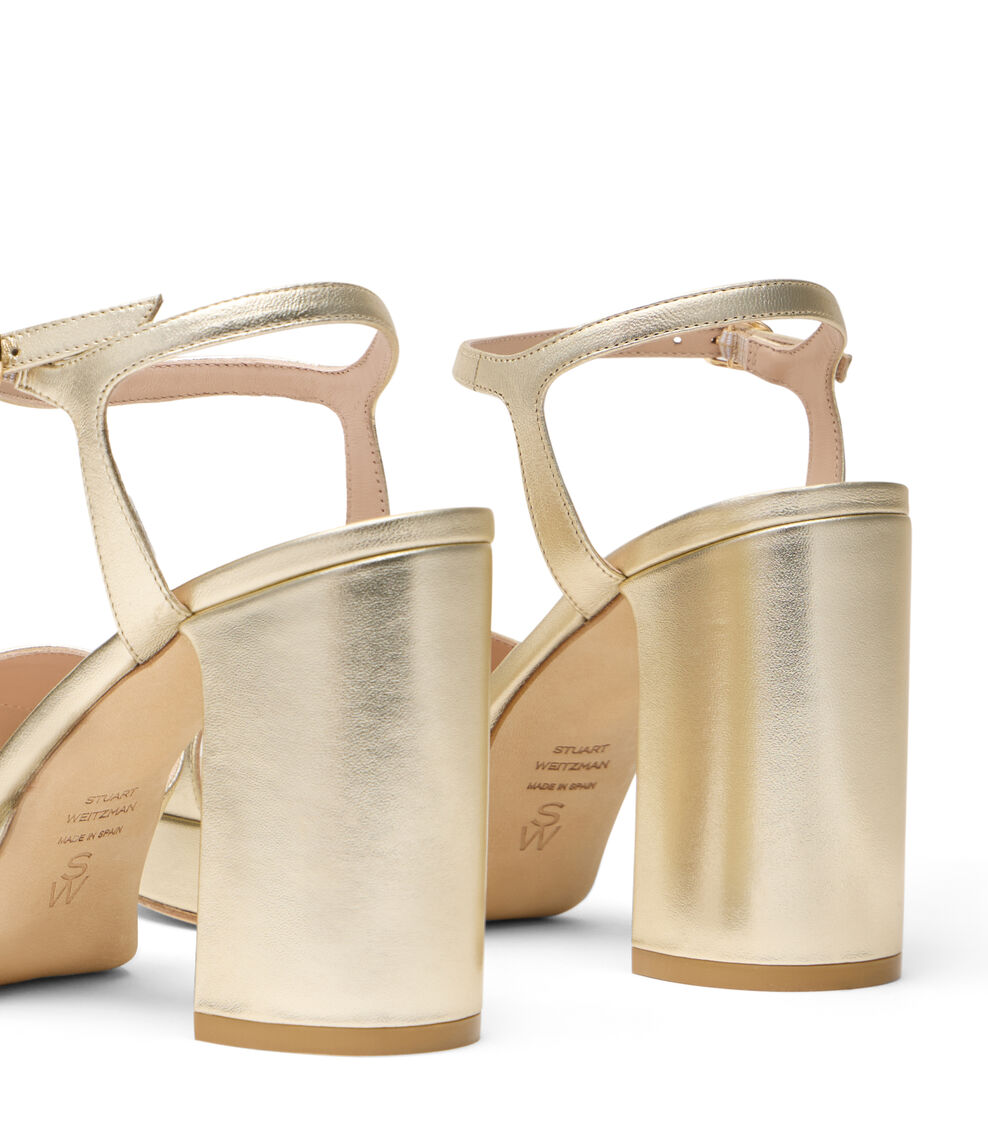 Stuart Weitzman DAYNA PLATFORM SANDAL LIGHT GOLD SJ010LIDLIO