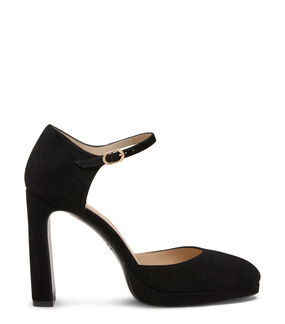 Stuart Weitzman BABETTE PLATFORM PUMP BLACK SM973SUEBLK