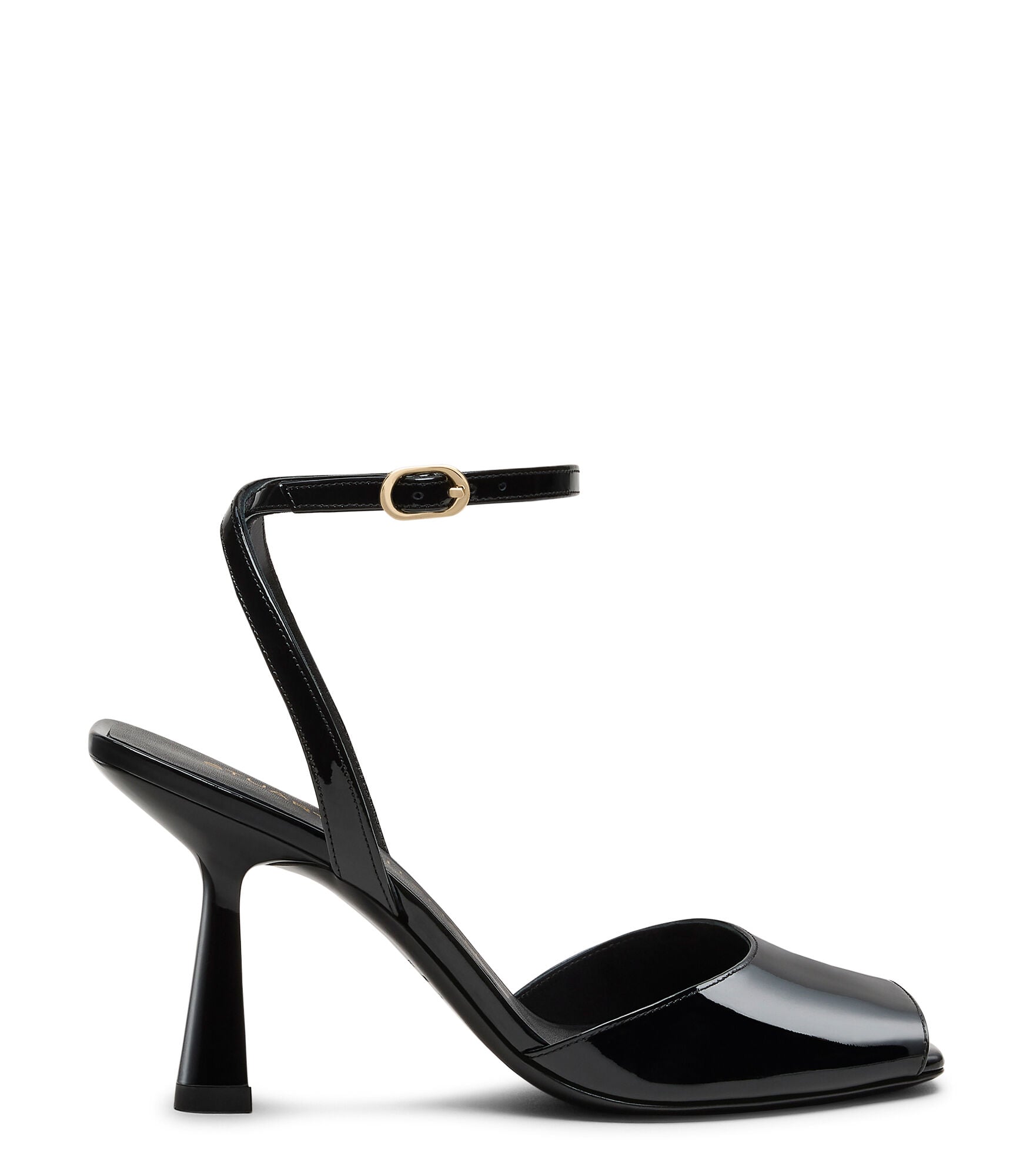 Stuart Weitzman, VAL SANDAL 85, SANDALS, BLACK, PATENT