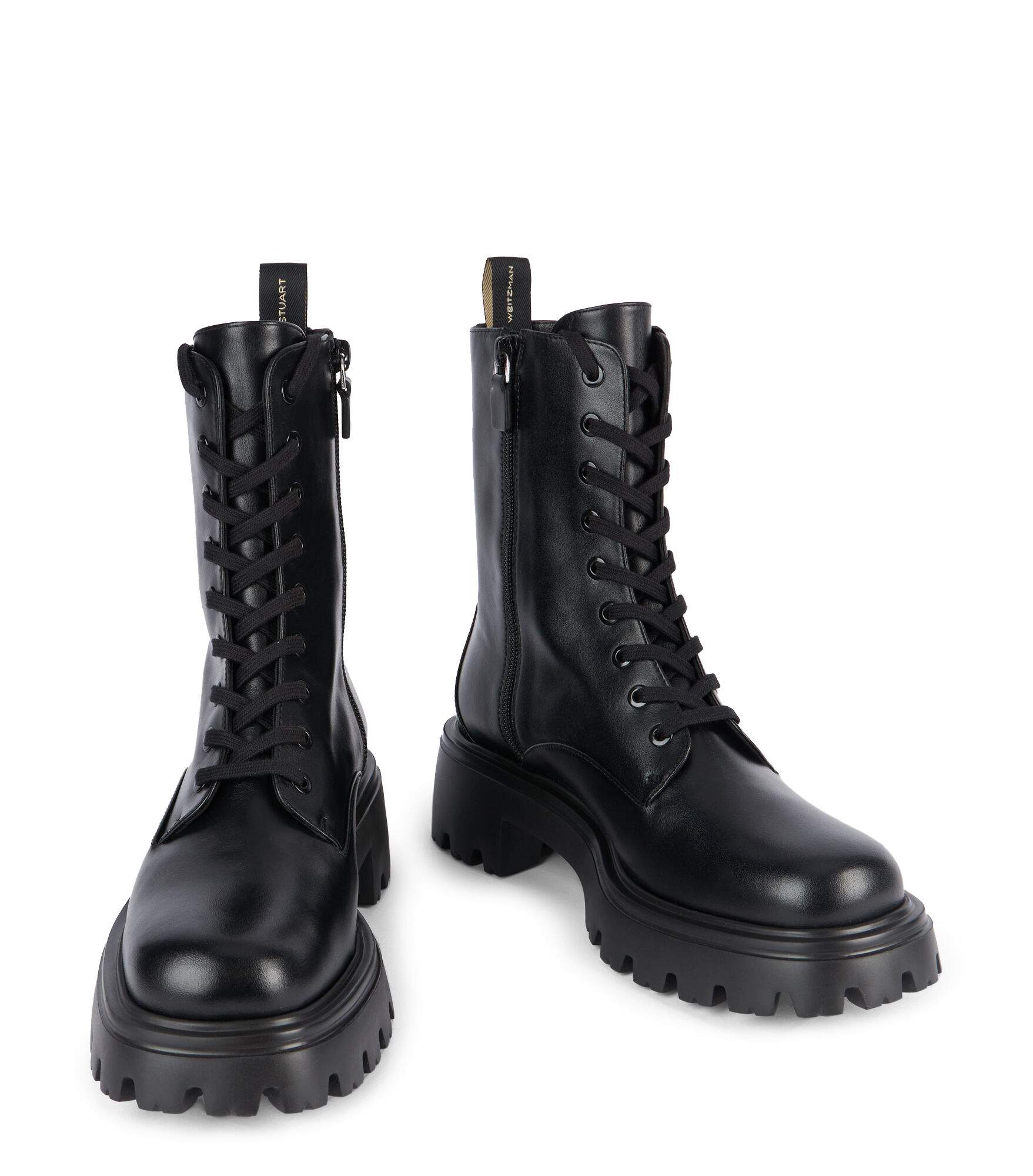EMERSON LACE UP BOOTIE in BLACK for Women Stuart Weitzman