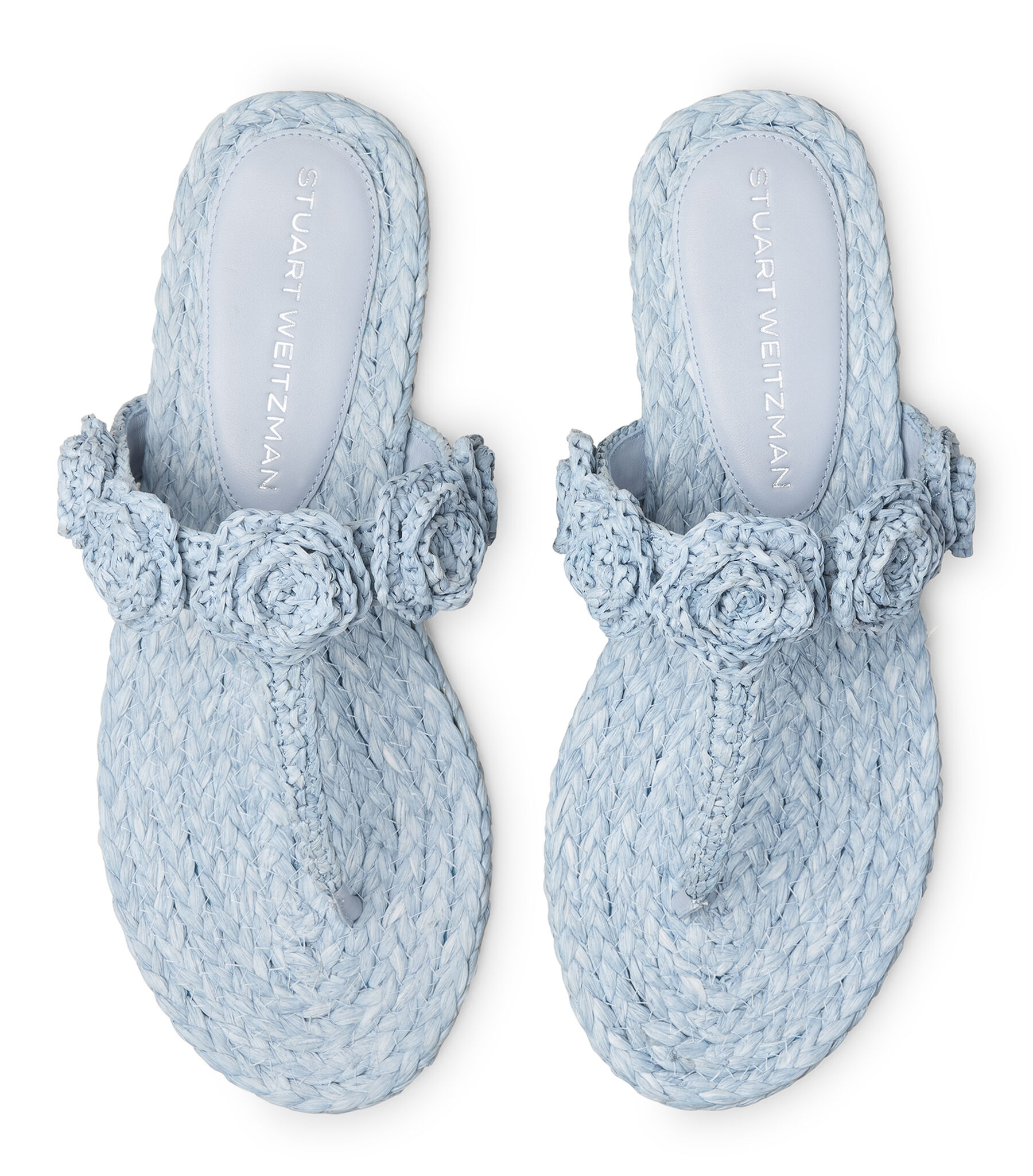 MAGNOLIA T-STRAP SLIDE in CIELO for Women | Stuart Weitzman®