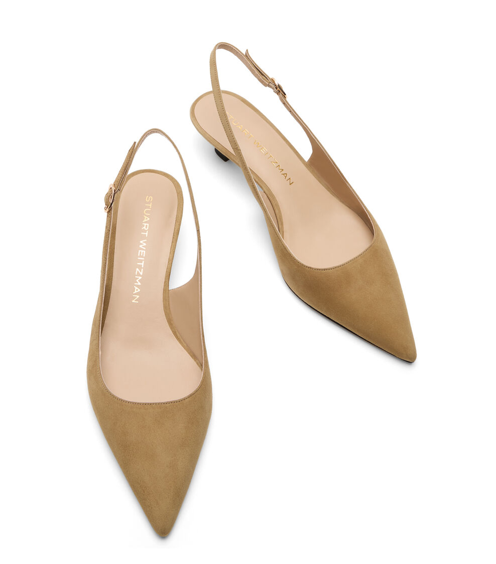 Stuart Weitzman STUART SCULPT SLINGBACK 35 GOLDEN OLIVE SL433SUEVC5