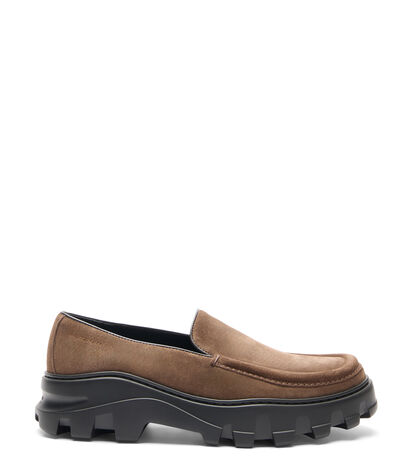 Stuart Weitzman Anders Platform Slip-on Shoe in Brown Suede  display picture 3