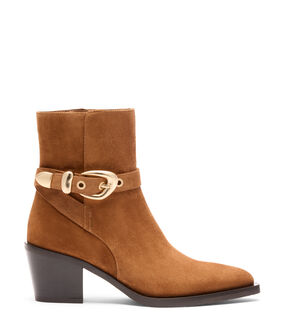 Stuart Weitzman MAVEN WESTERN BOOTIE DOE/DARK BROWN SL348SKDWF3