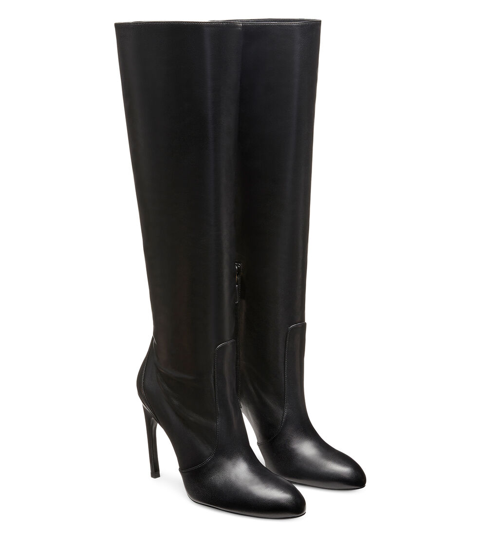 Stuart Weitzman LUXECURVE 100 SLOUCH BOOT BLACK SF436LARBLK