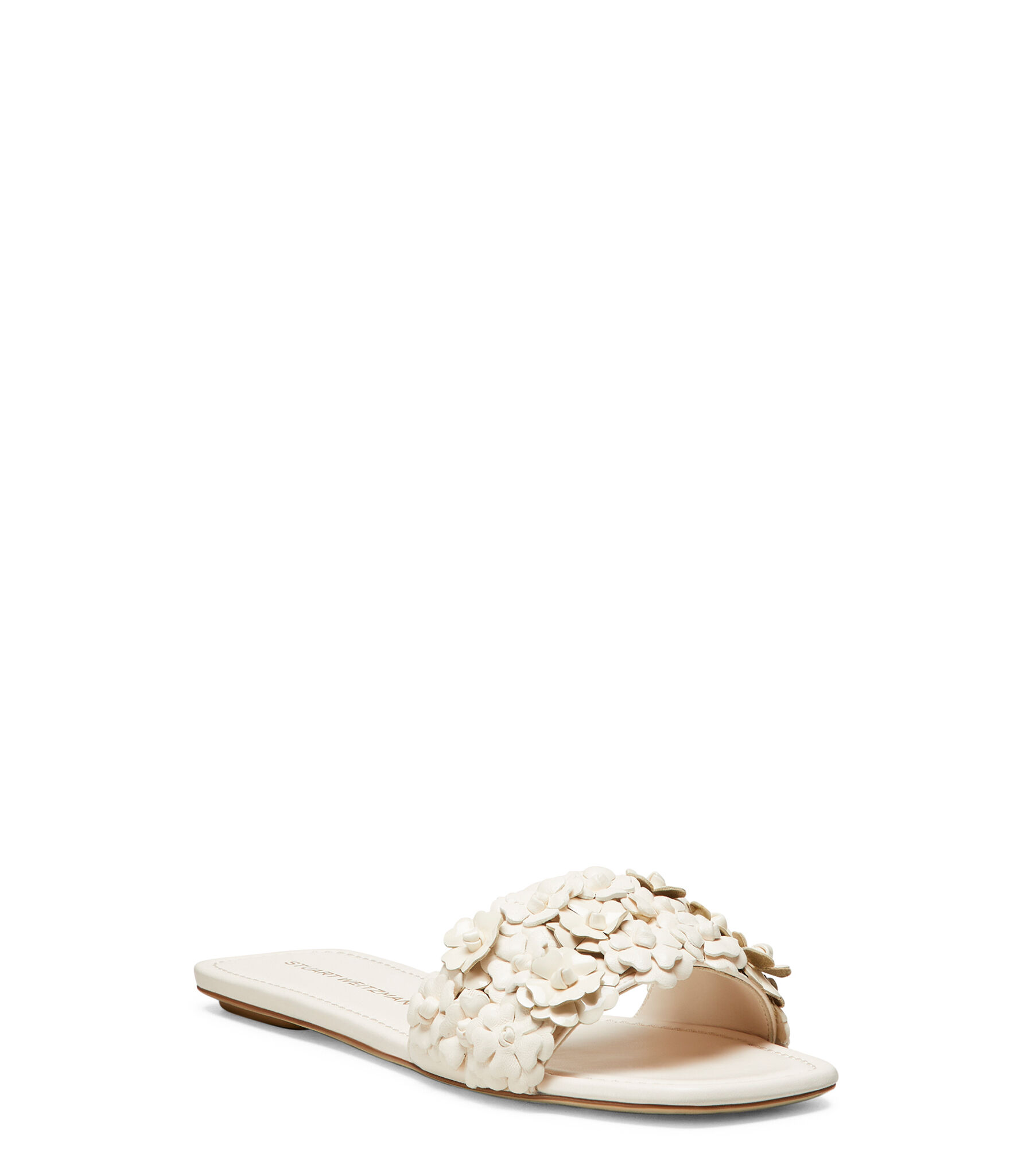 ローファー・オックスフォード Stuart Weitzman SK177LQT Closed Meadow flat slide MEADOW FLAT SLIDE in SEASHELL for Women | Stuart Weitzman®